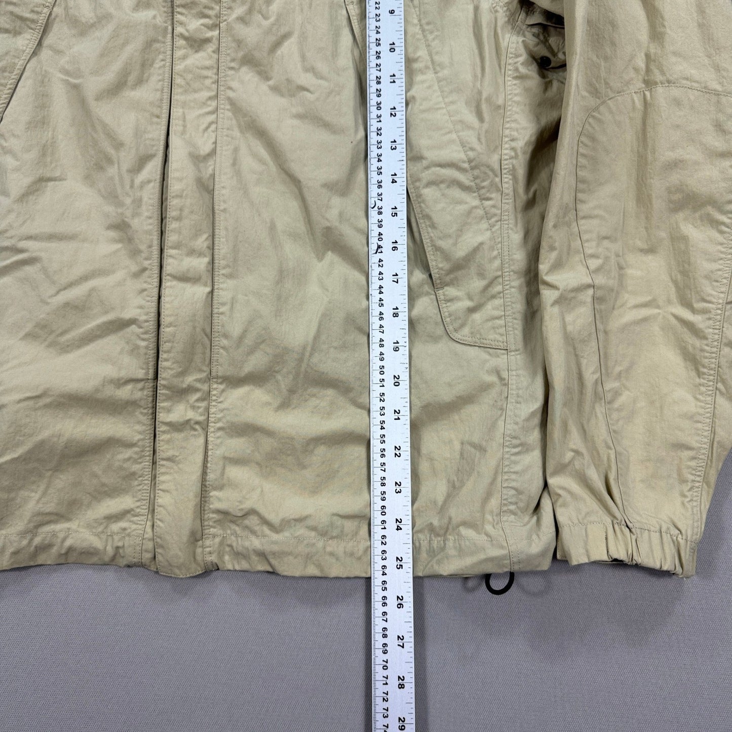 Victorinox Mens Full Zip Hooded Jacket Beige Swiss Army Coat Outdoor Medium