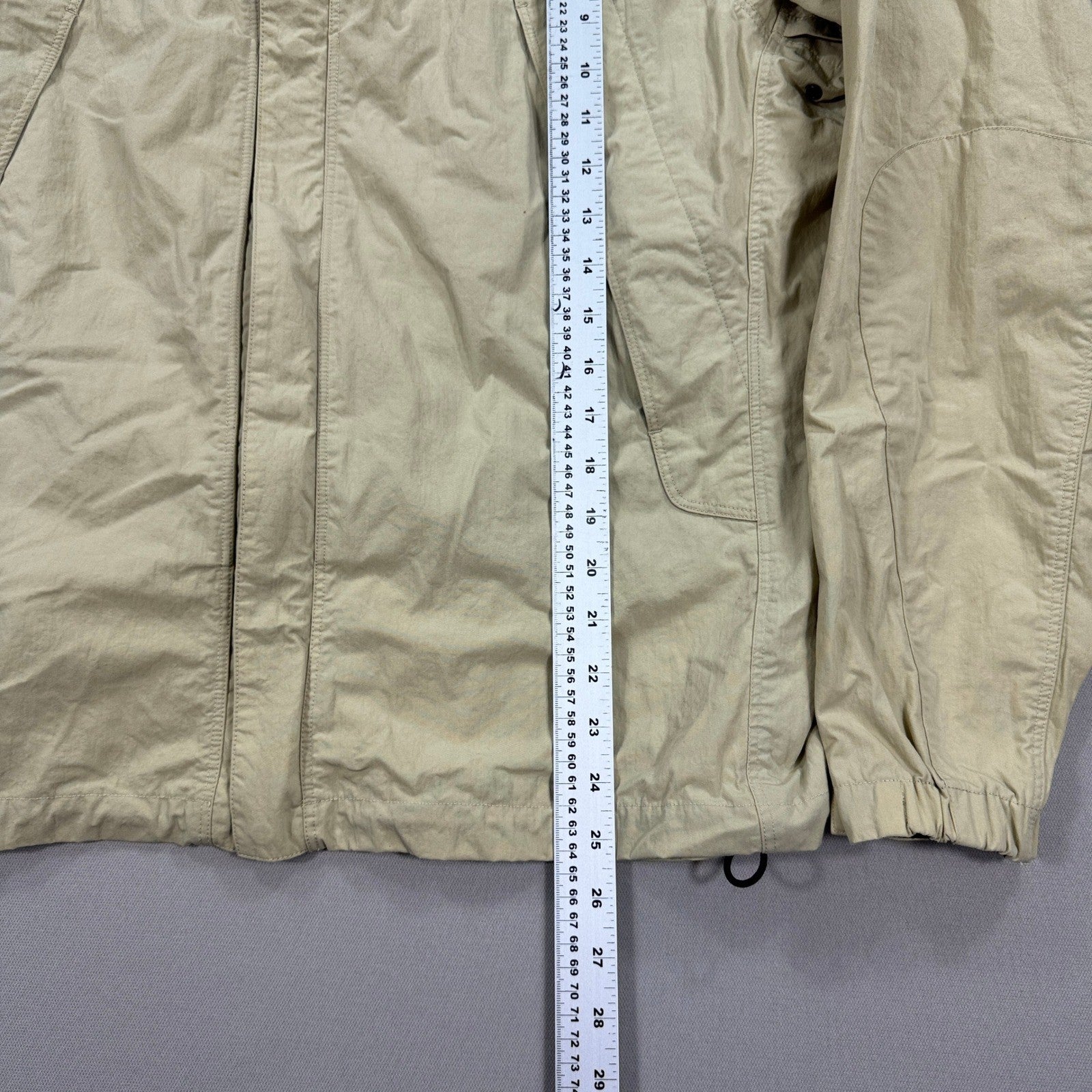 Victorinox Mens Full Zip Hooded Jacket Beige Swiss Army Coat Outdoor Medium