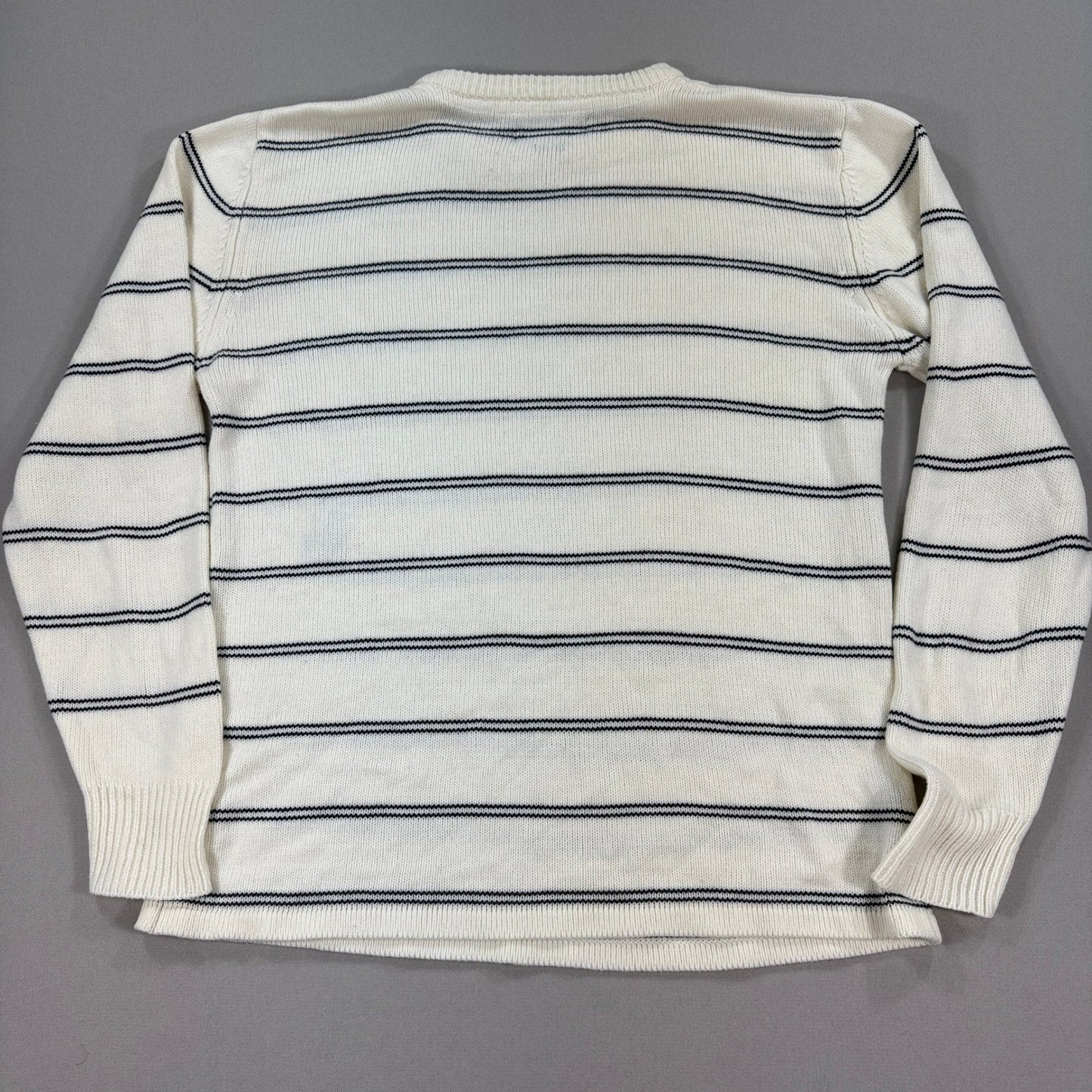 Vintage Billabong Jumper Knit Sweater mens XL Cream Black Embroidered Logo Y2K