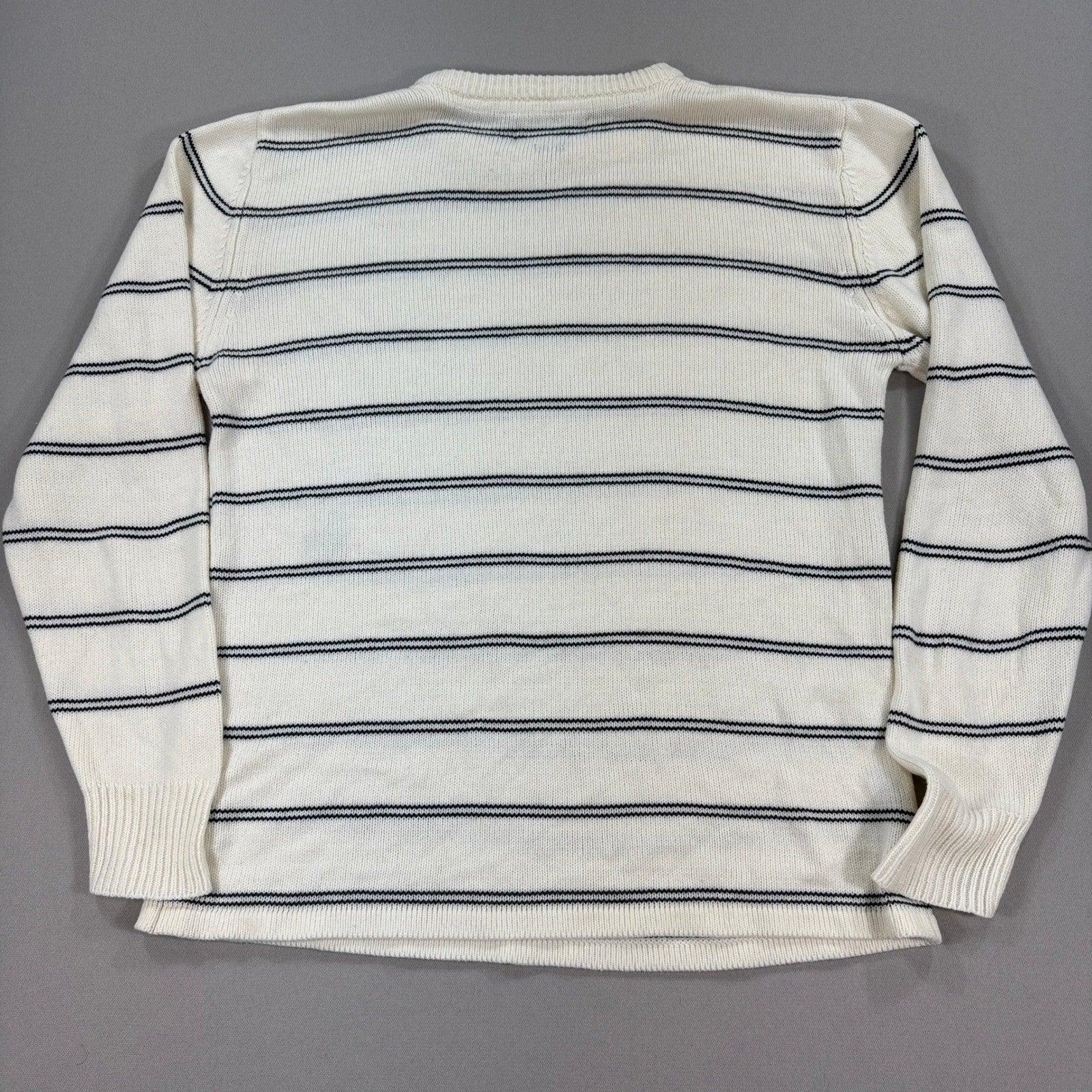 Vintage Billabong Jumper Knit Sweater mens XL Cream Black Embroidered Logo Y2K