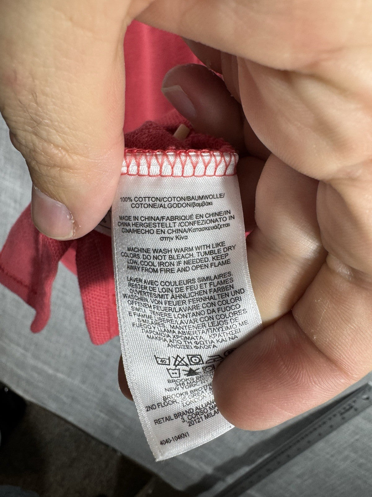 Brooks Brothers Polo Mens Medium Pink Performance Series Golf Short Sleeve Shirt