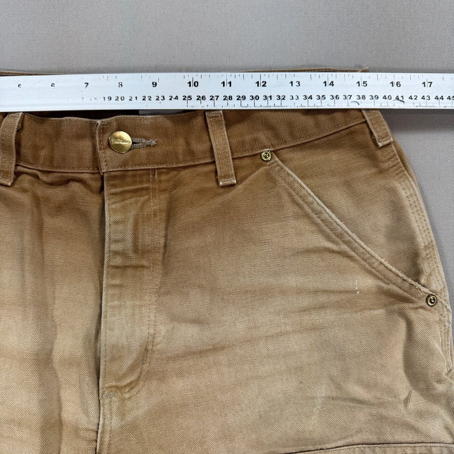 VTG Carhartt Double Knee Pants Helmets To Hardhats Mens 32x30 Brown B01-BRN