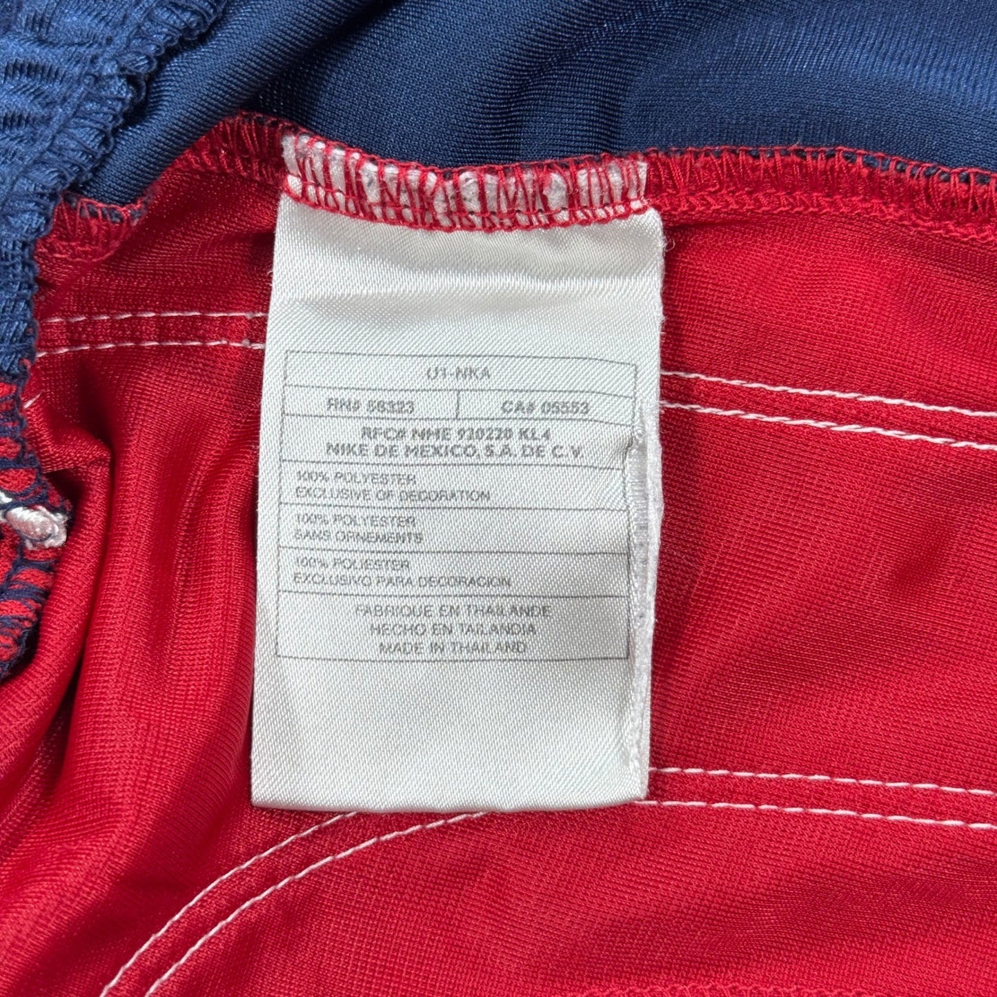 Vintage Nike Basketball Shorts mens XL Blue Red White Gym Running Dri-Fit Mesh