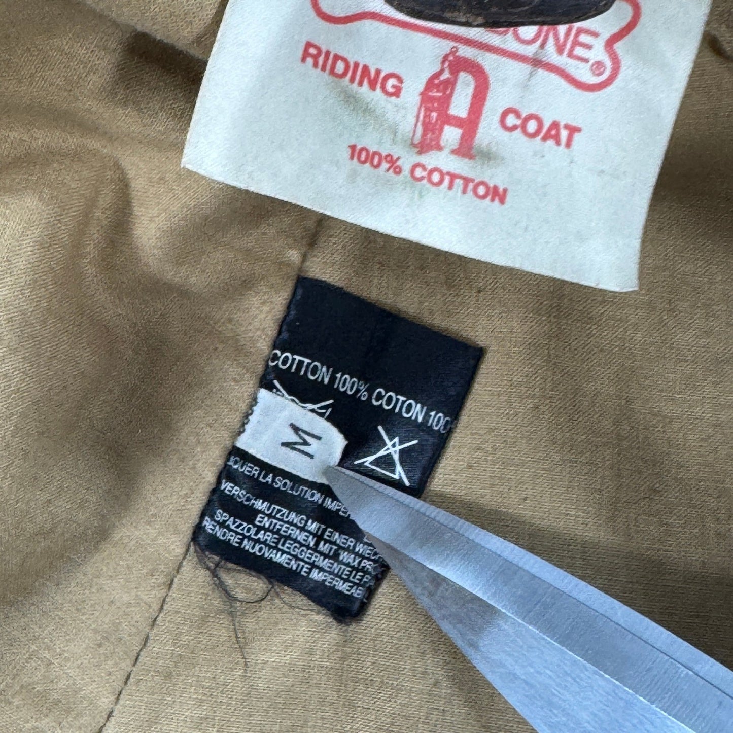 VTG Driza-Bone Riding Coat mens Medium Brown Australian Waxed Cotton Oilskin