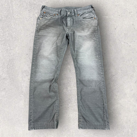 True Religion Ricky Jeans Men's Size 36 Gray Relaxed Fit