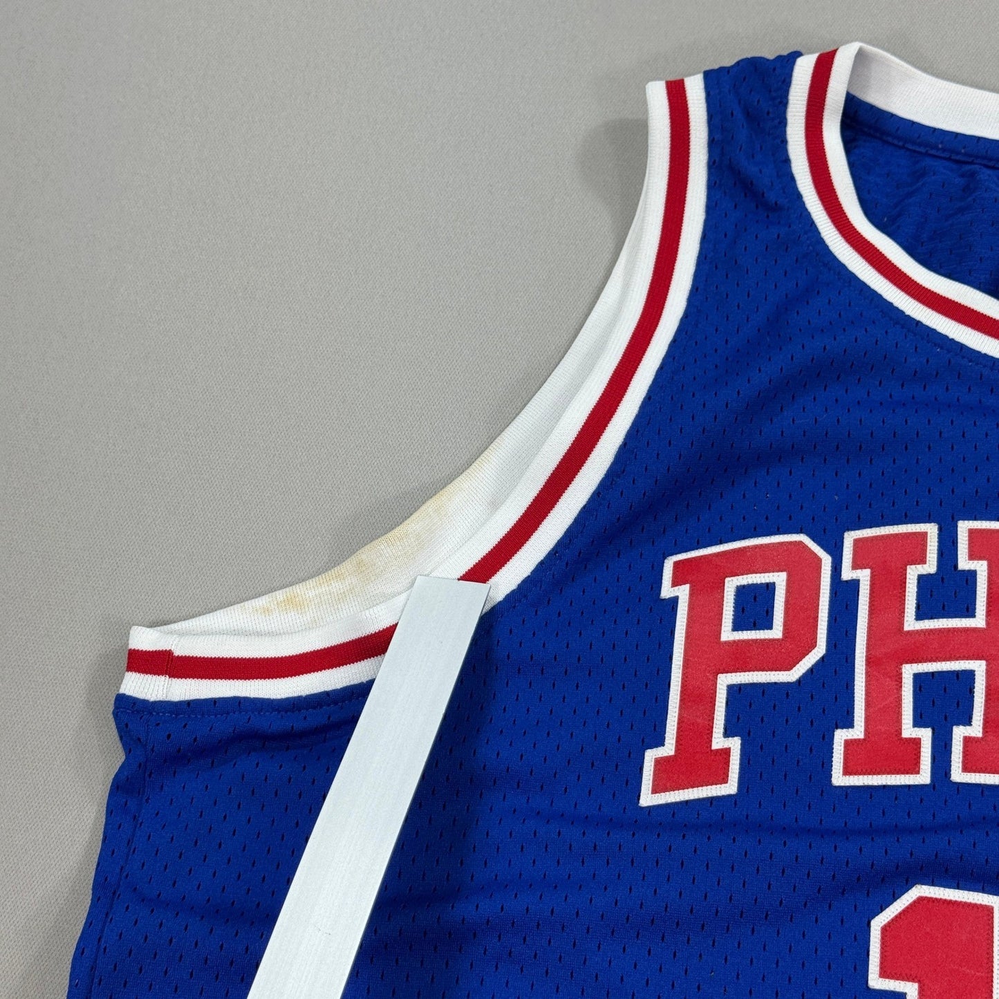 VTG Philadelphia 76ers WILT CHAMBERLAIN Jersey Ble #13 Reebok mens Size 2XL