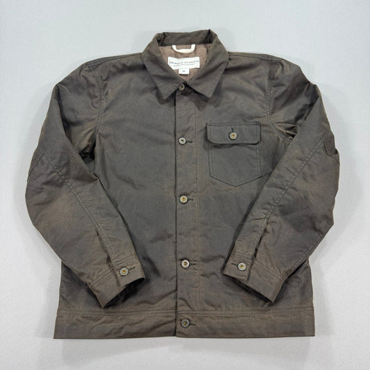 Thursday Everyday Jacket Waxed Cotton mens Medium Dark Olive Lined Heritage