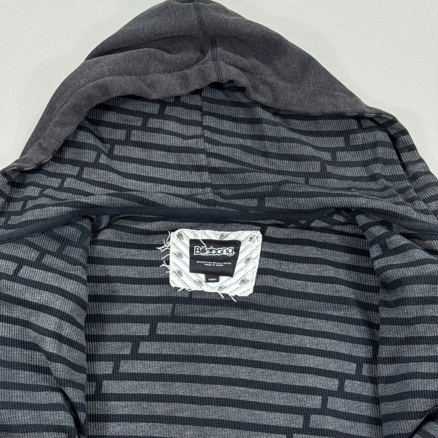 Vintage Billabong Hoodie Mens Large Grunge Graphic Logo Y2K Full Zip