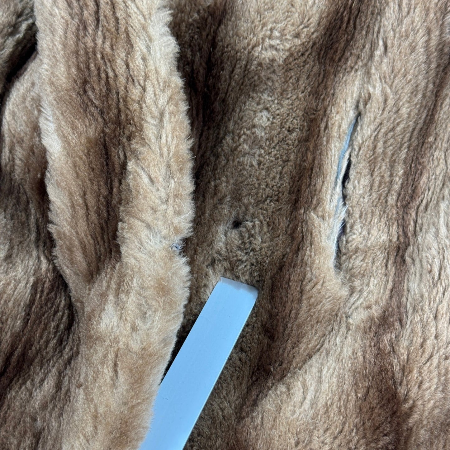 Vintage Saks & Co Fur Coat Womens XL Brown Collared Full Length Lined