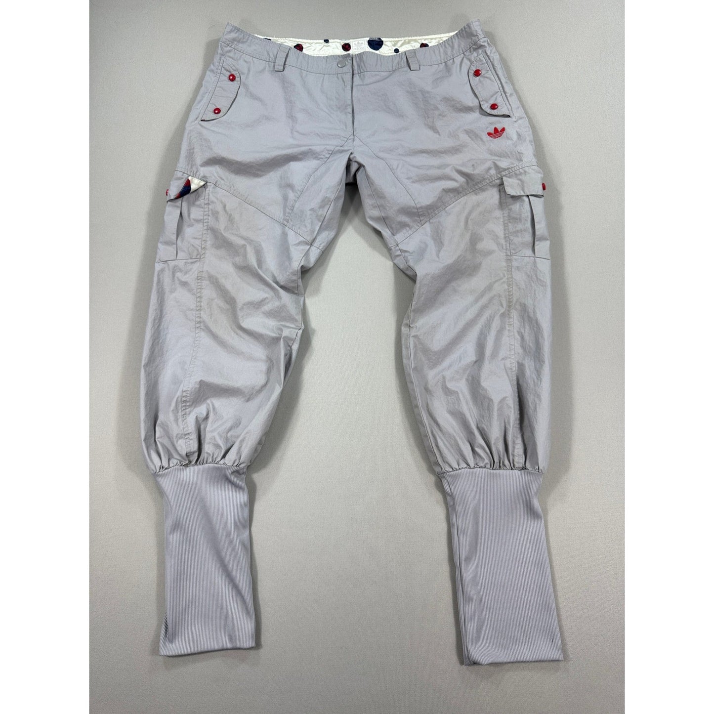 Vintage Adidas High Ribbed Cuffs Pants mens XL Cargo Pockets Y2K