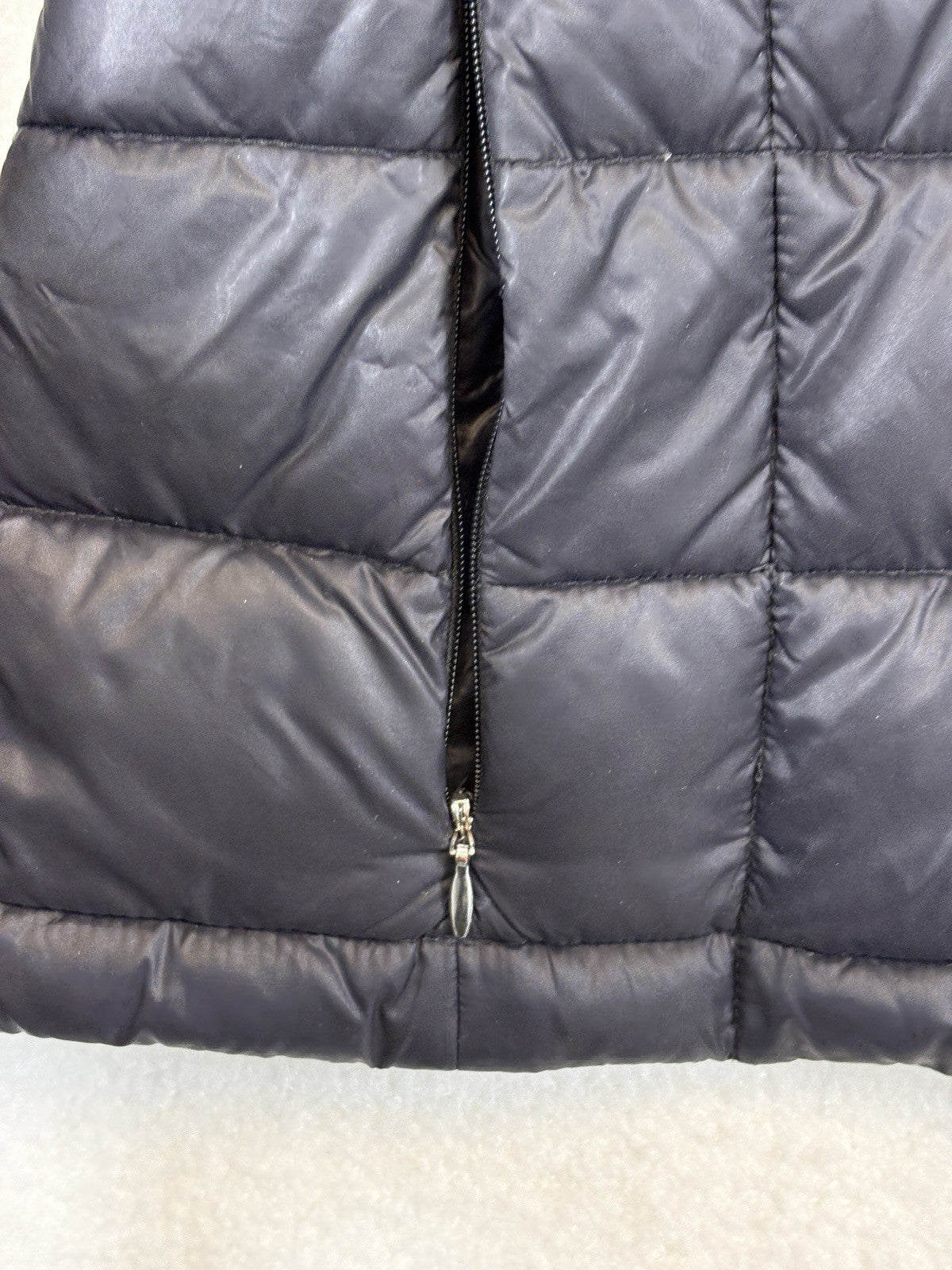 Calvin Klein Puffer Down Jacket Womens Small Black Lightweight Quilted Zip Up