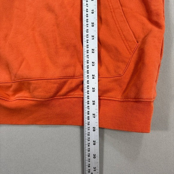 Stone Island Hoodie Pullover mens XL Orange Sweatshirt Fleece Cotton Drawstring