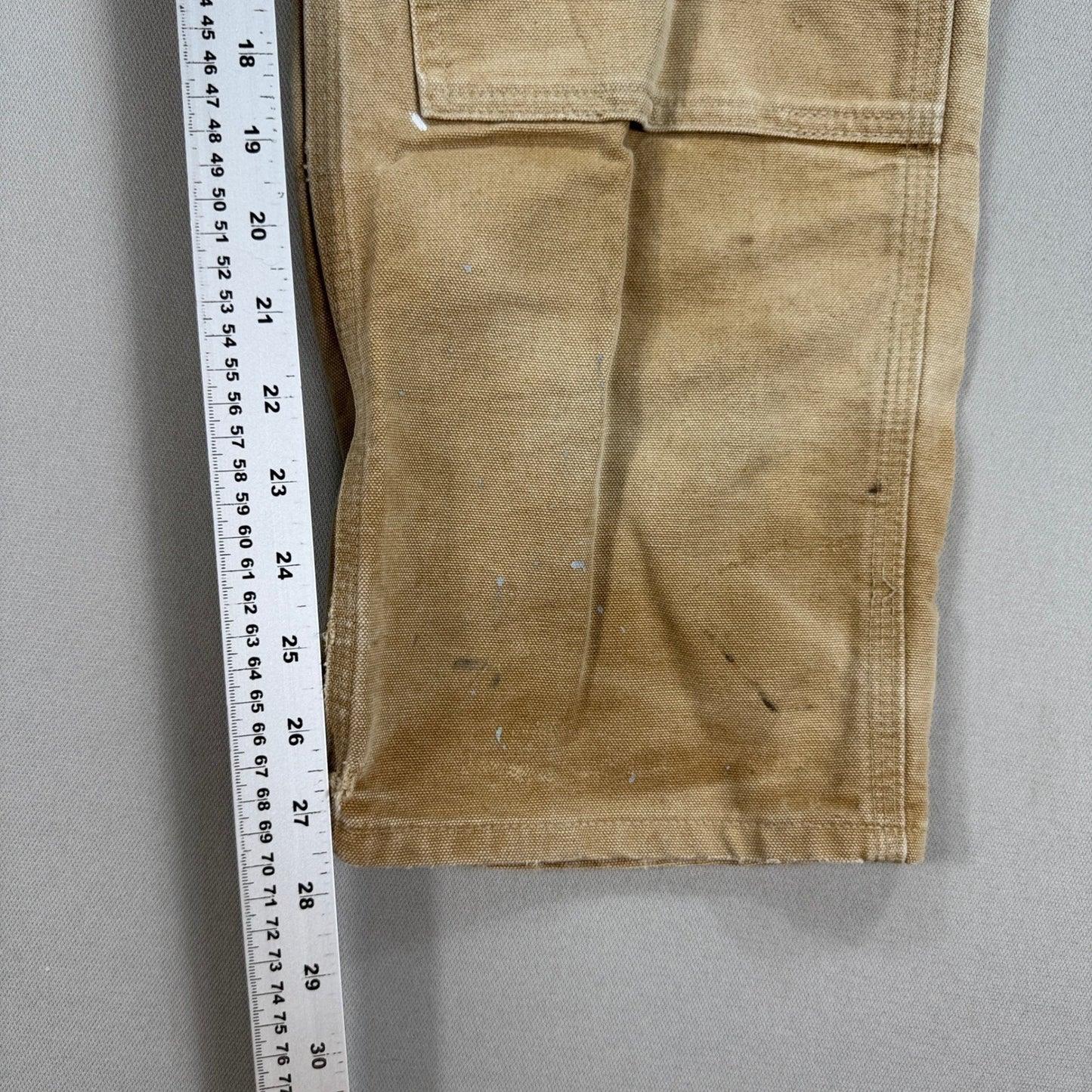 VTG Carhartt Double Knee Pants Helmets To Hardhats Mens 32x30 Brown B01-BRN