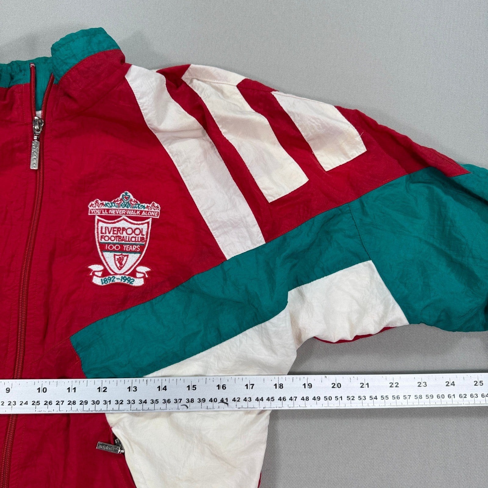 RARE Liverpool FC 1892-1992 Adidas Centenary Tracksuit Jacket Vintage 90's 2XS