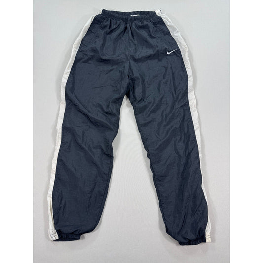 Vintage 90s Nike Windbreaker Pants Youth Large Ankle Zip Lined Drawstring