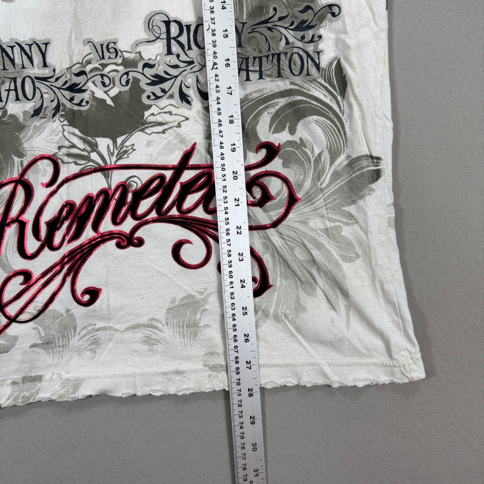 Remetee Manny Pacquiao VS Ricky Hatton T-Shirt mens Large Graphic Made In USA