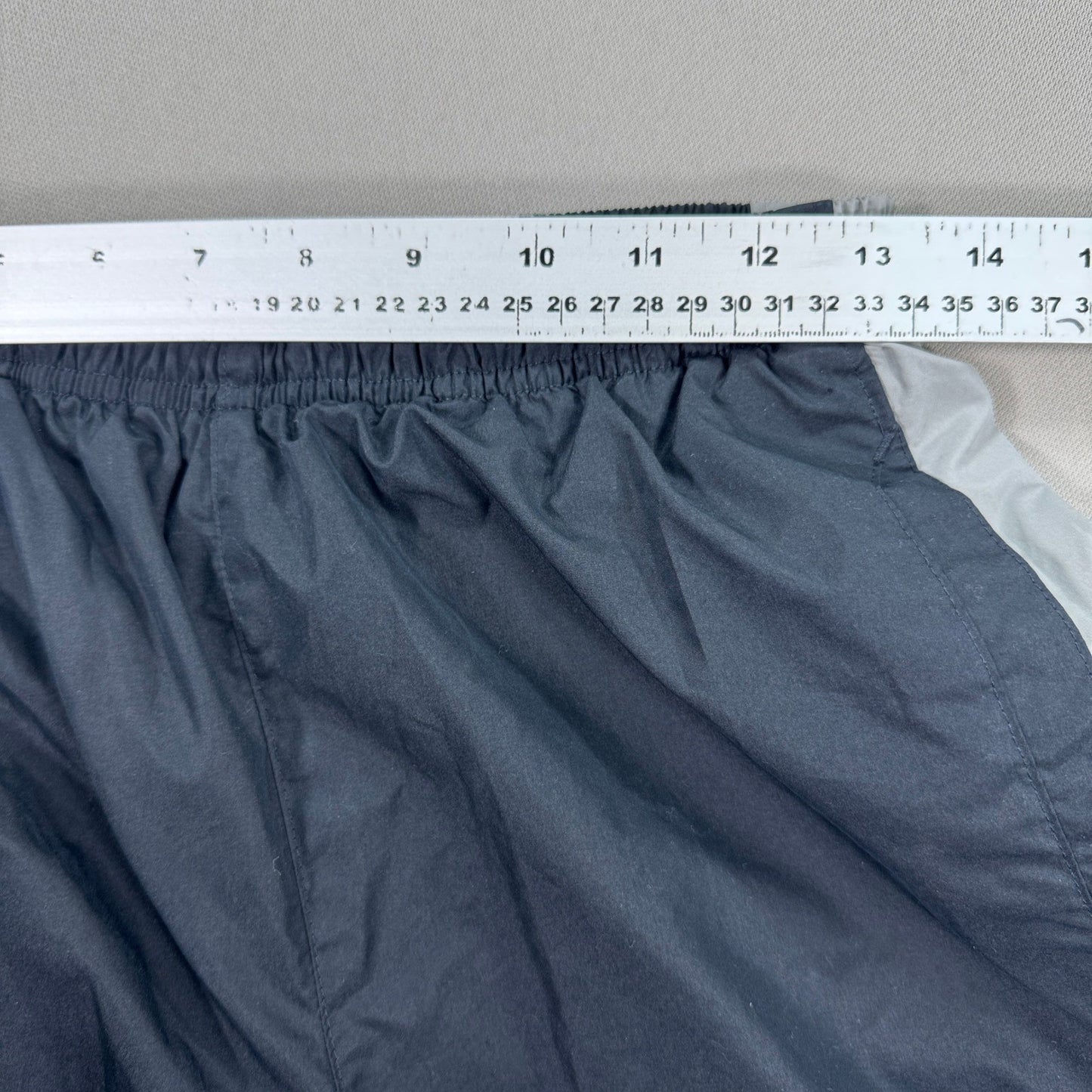 Vintage Nike Track Pants Mens Small Gray Silver Lined Drawstring Lightweight Y2K