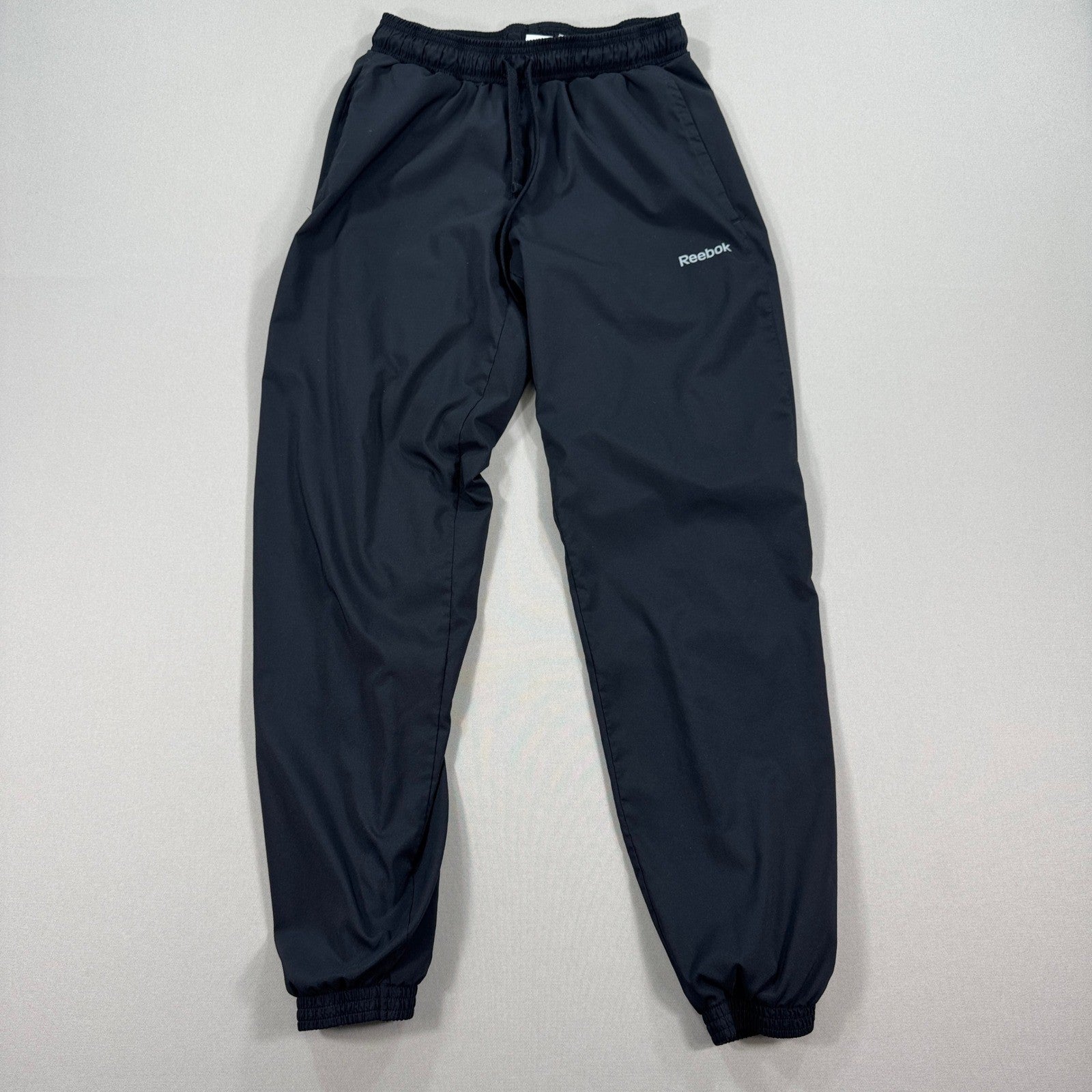 Reebok Classic Track Pants Regular Fit mens Medium Black Drawstring Joggers