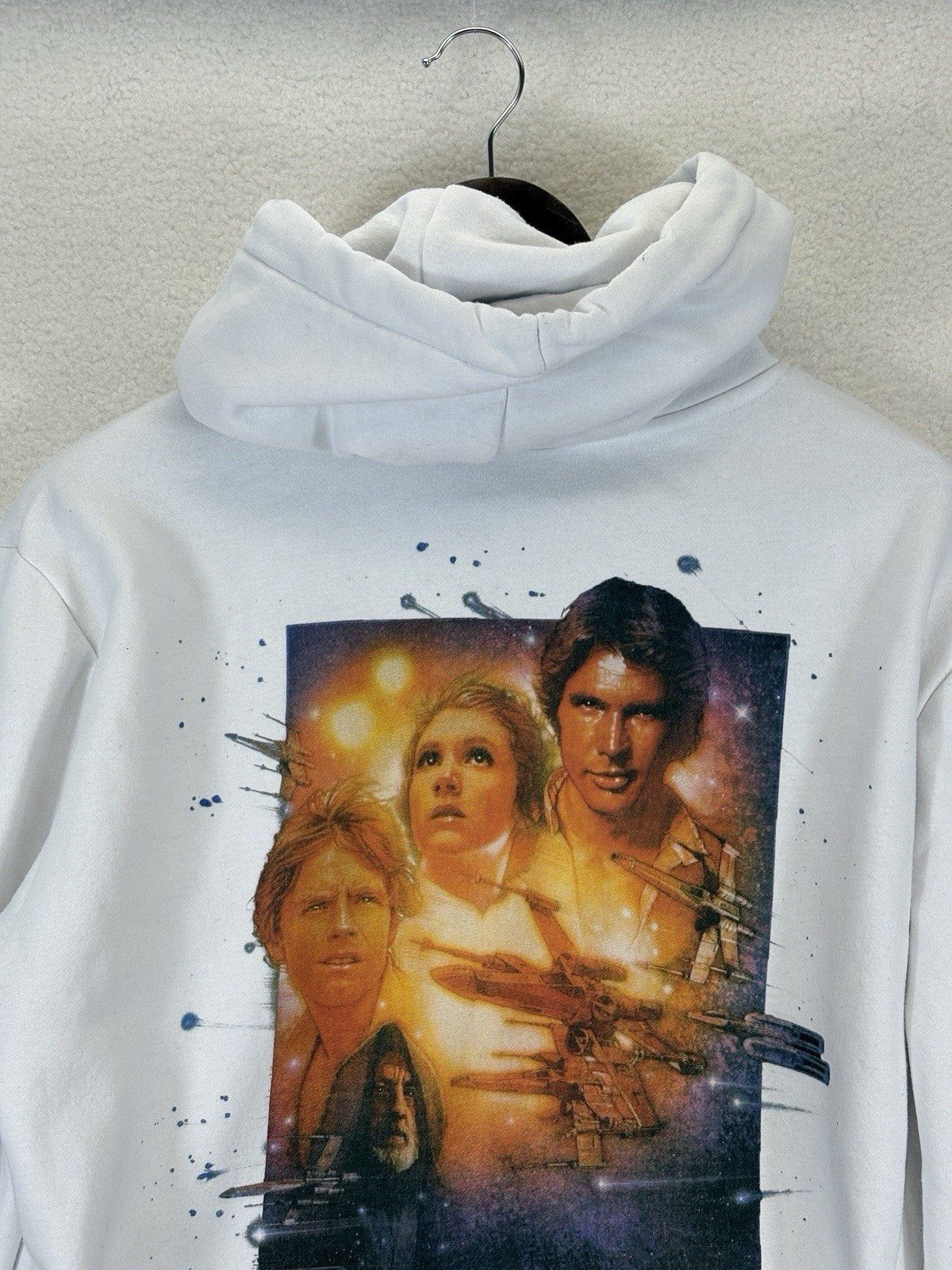 Star Wars Hoodie Mens L H&M Licensed A New Hope Graphic White