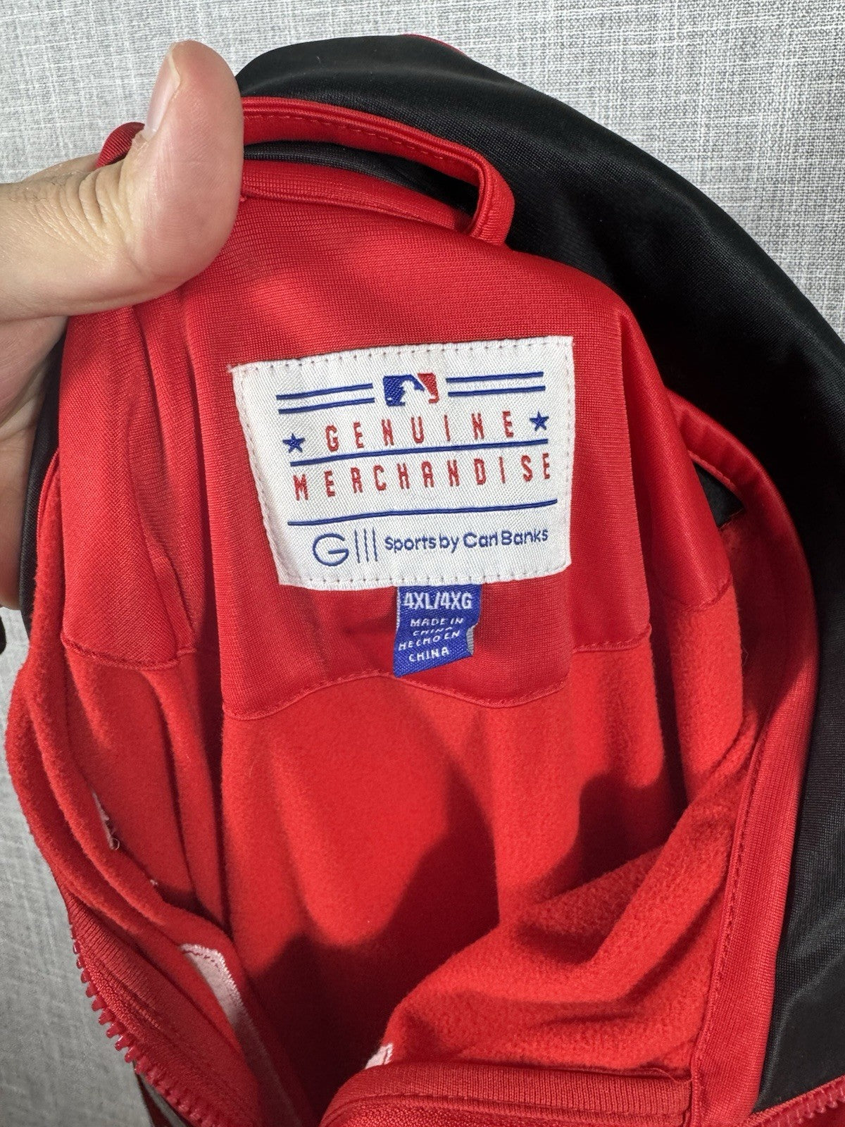 Cincinnati Reds Baseball Full Zip Sweater Long Sleeve Official Merchandise 4XL