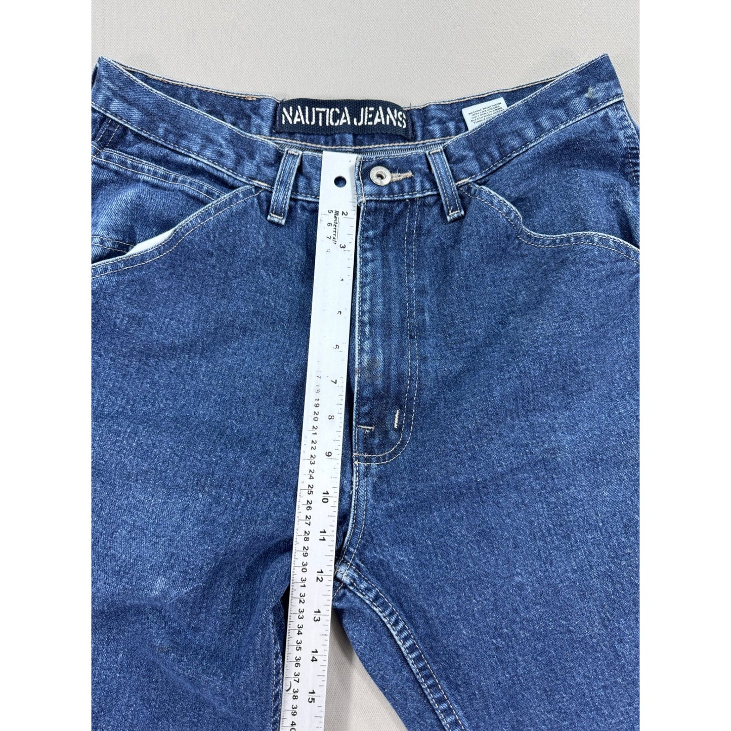 Vintage Nautica Carpenter Cargo Jeans 33x32 Loose Baggy Skater Y2K Blue