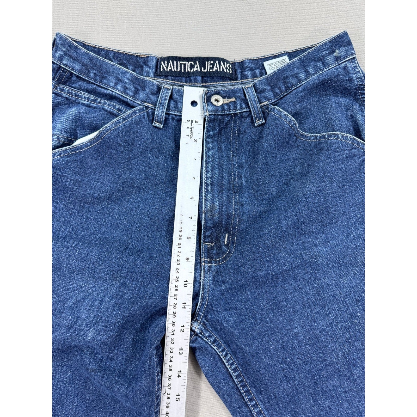 Vintage Nautica Carpenter Cargo Jeans 33x32 Loose Baggy Skater Y2K Blue