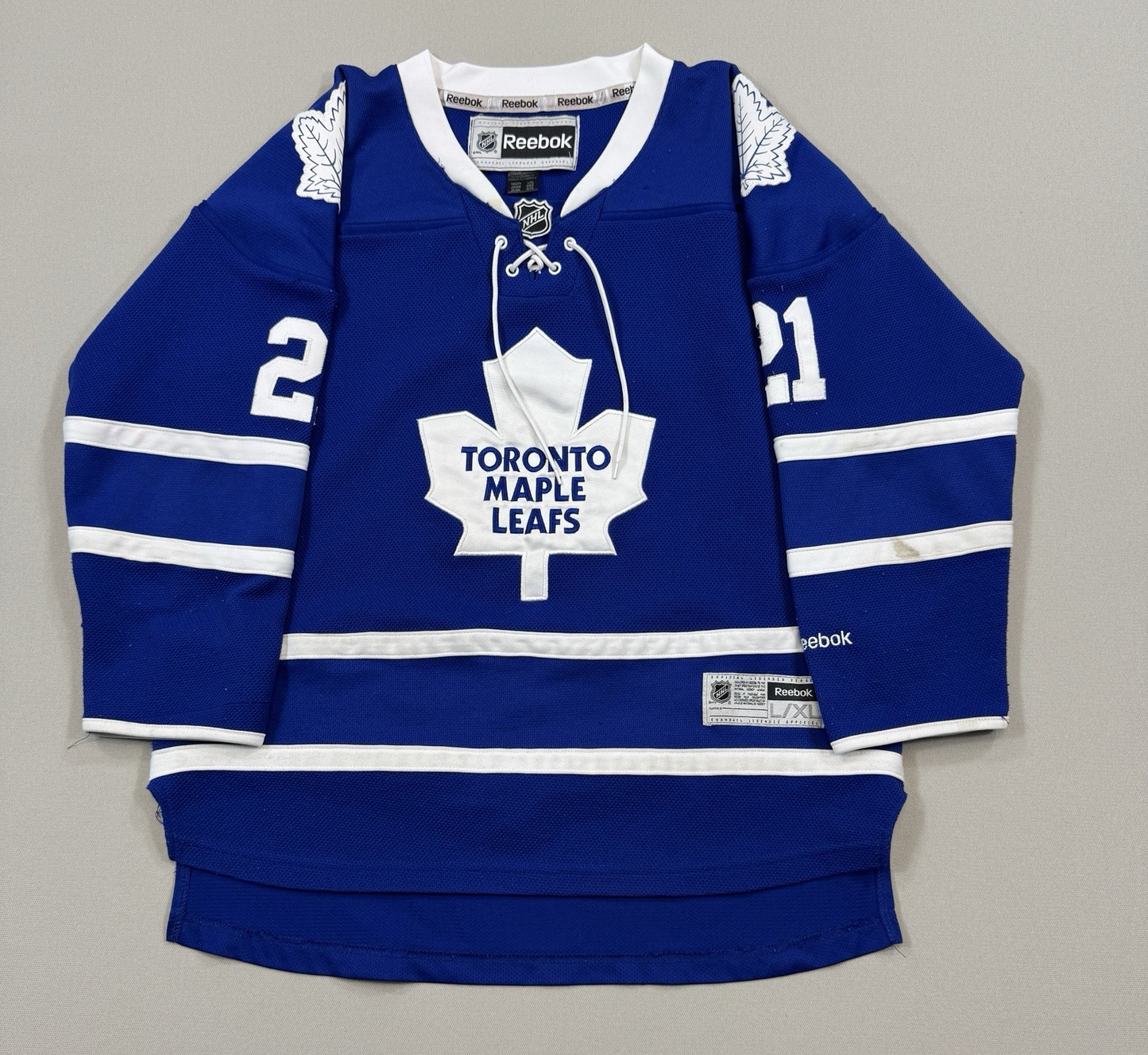 Reebok NHL James Van Riemsdyk #21 Toronto Maple Leafs Youth L/XL Hockey Jersey