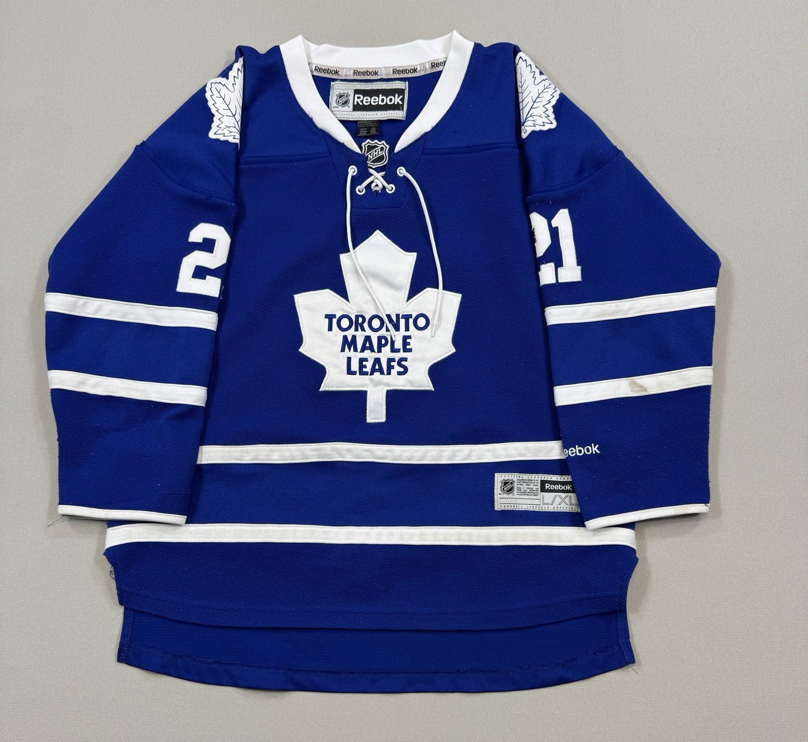 Reebok NHL James Van Riemsdyk #21 Toronto Maple Leafs Youth L/XL Hockey Jersey