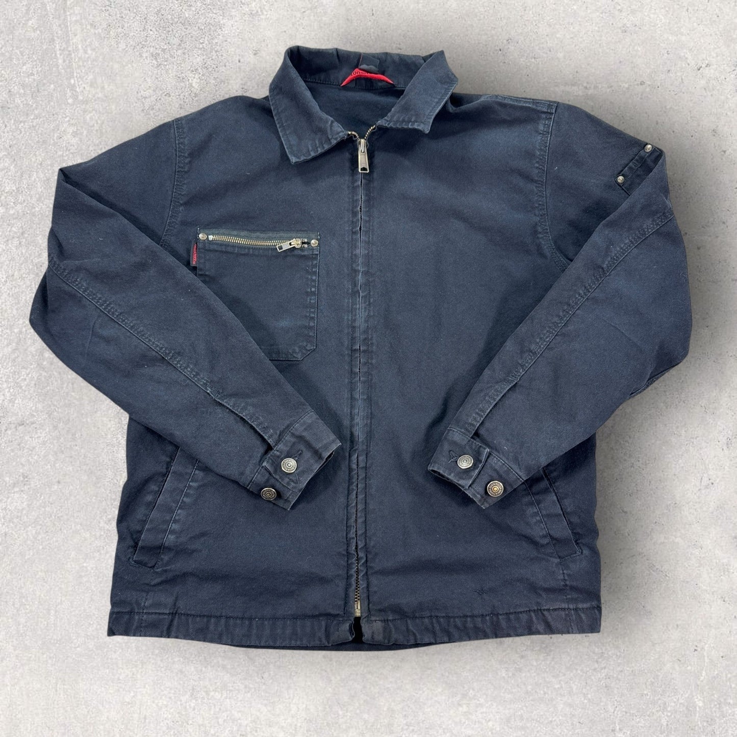 Tough Duck Jacket mens Large Black Duck Canvas Full Zip Field Barn Coat Utility