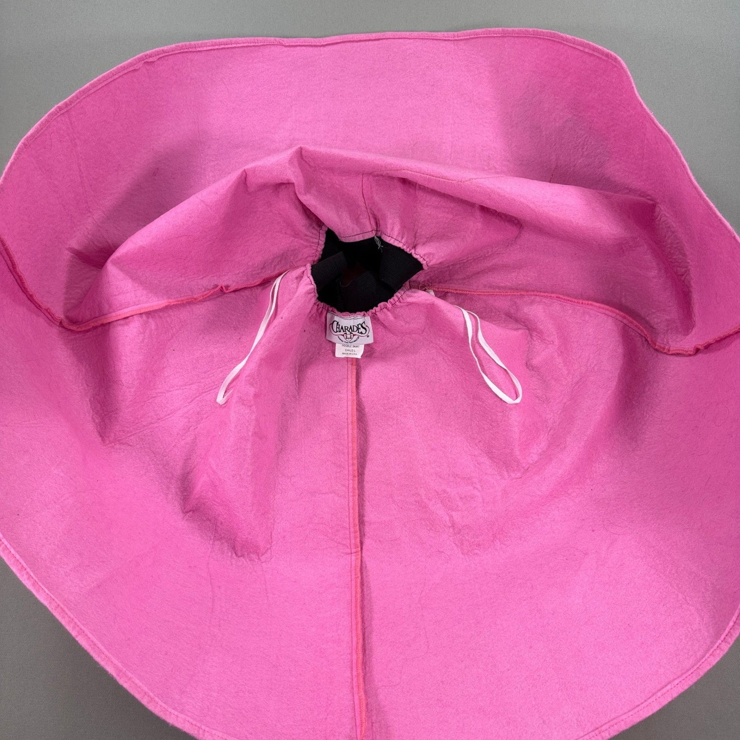 50s Poodle Skirt Girl's Large in Pink with Elastic Waist Made In USA