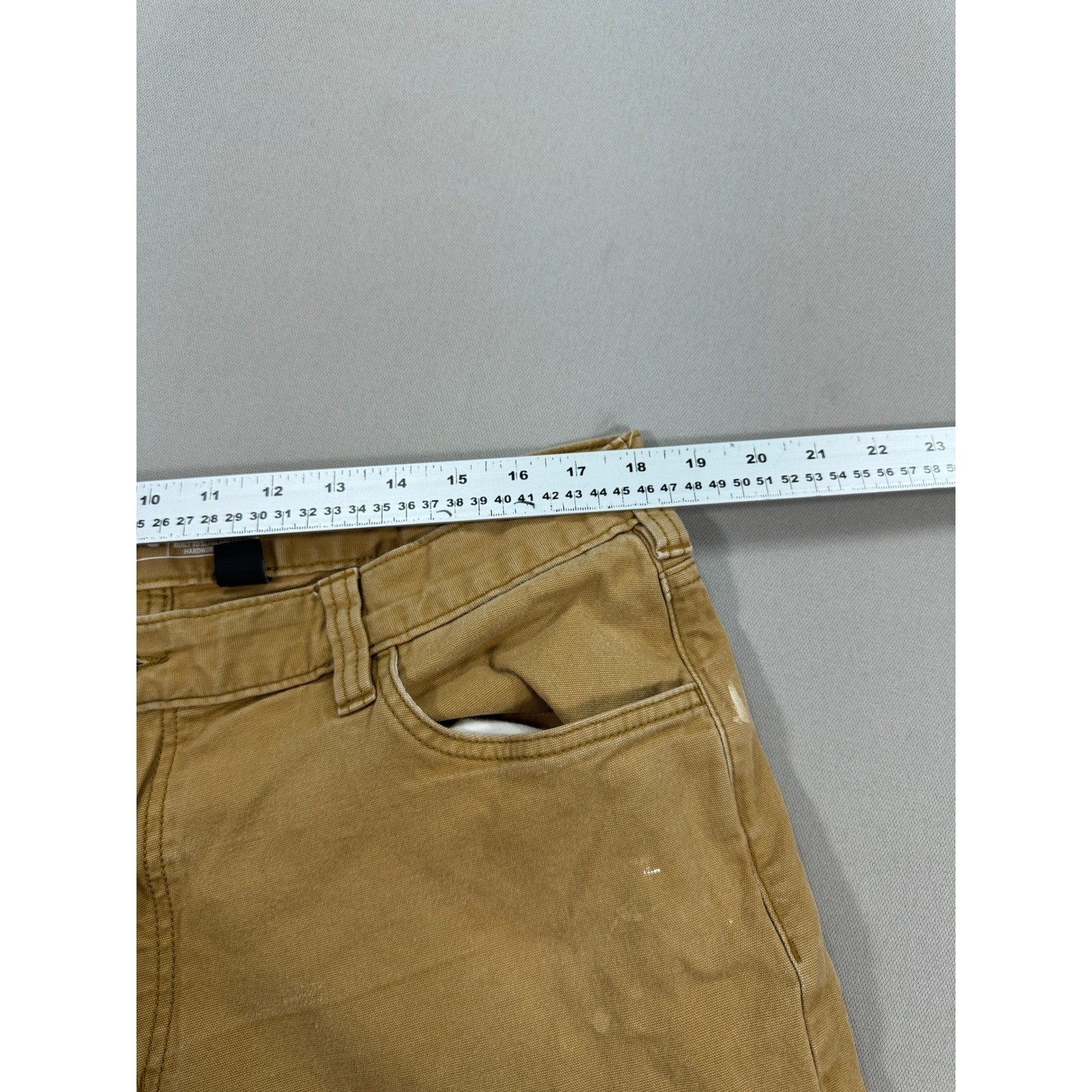 Carhartt Carpenter Work Pants Rugged Flex Relaxed Fit mens 38x30 Brown Canvas