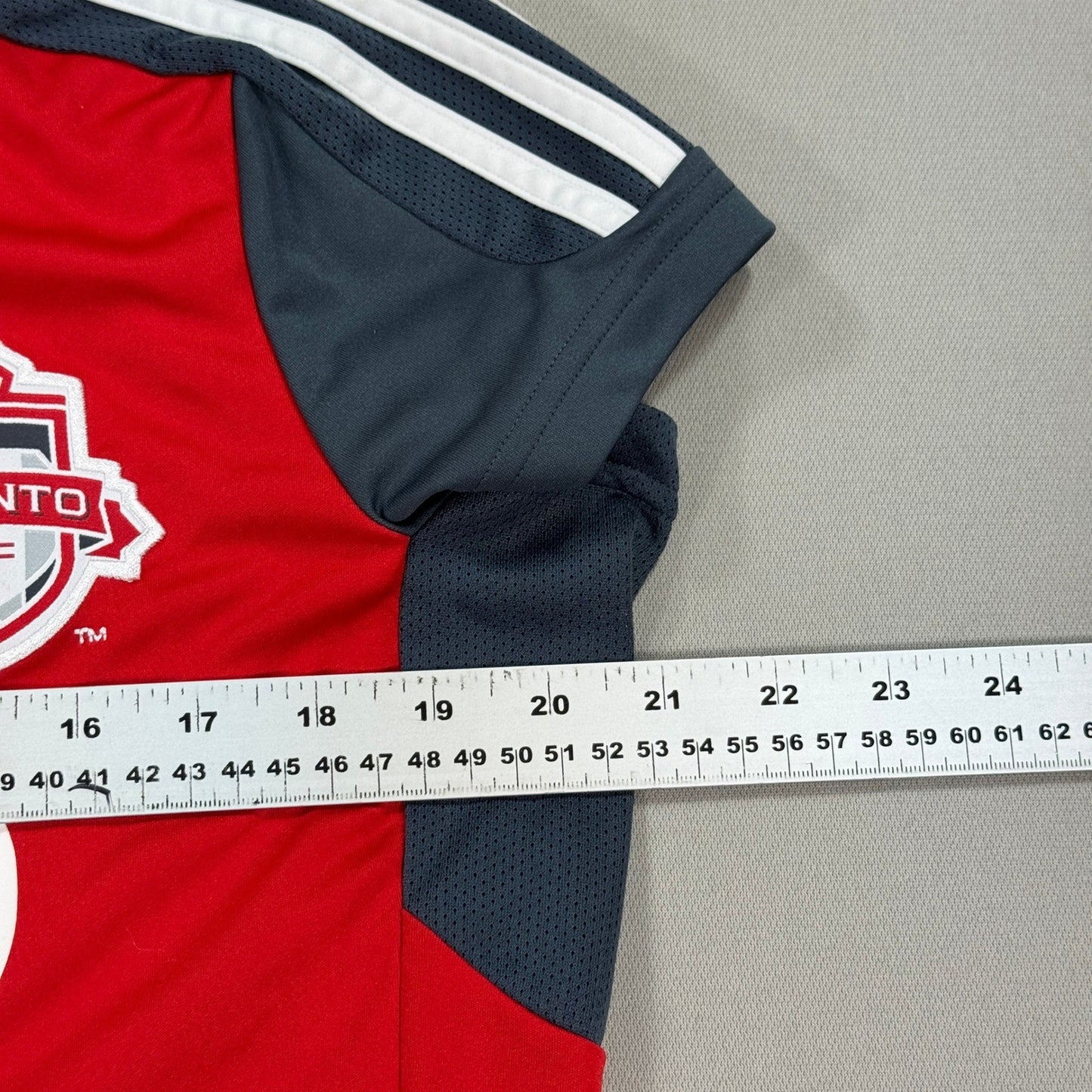 Vintage Adidas Toronto FC BMO Soccer Jersey Womens XL Climacool Red 2010