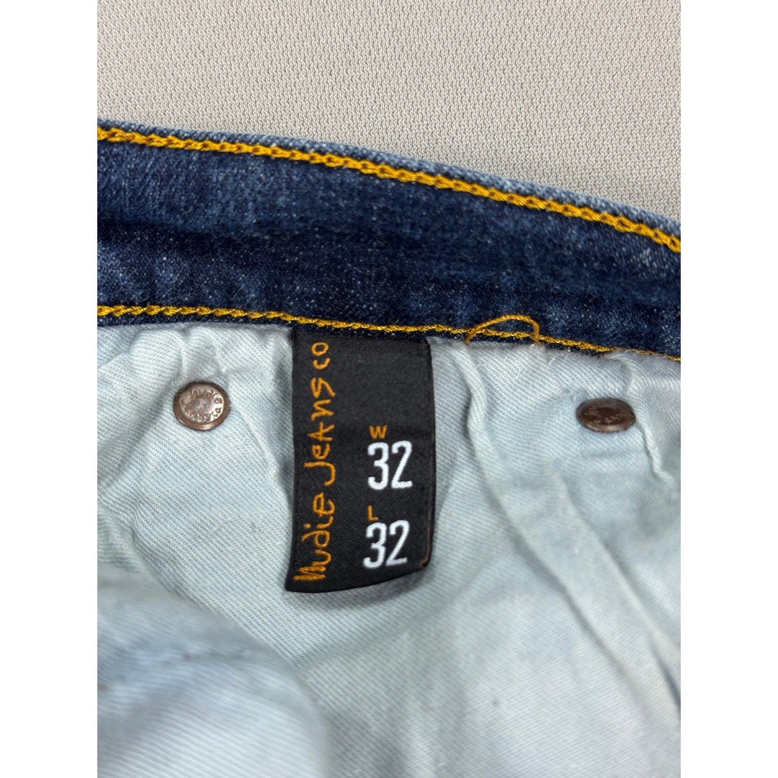 NUDIE Jeans Co. Jeans mens 32x32 Denim Tight Long John Org Calm Blue