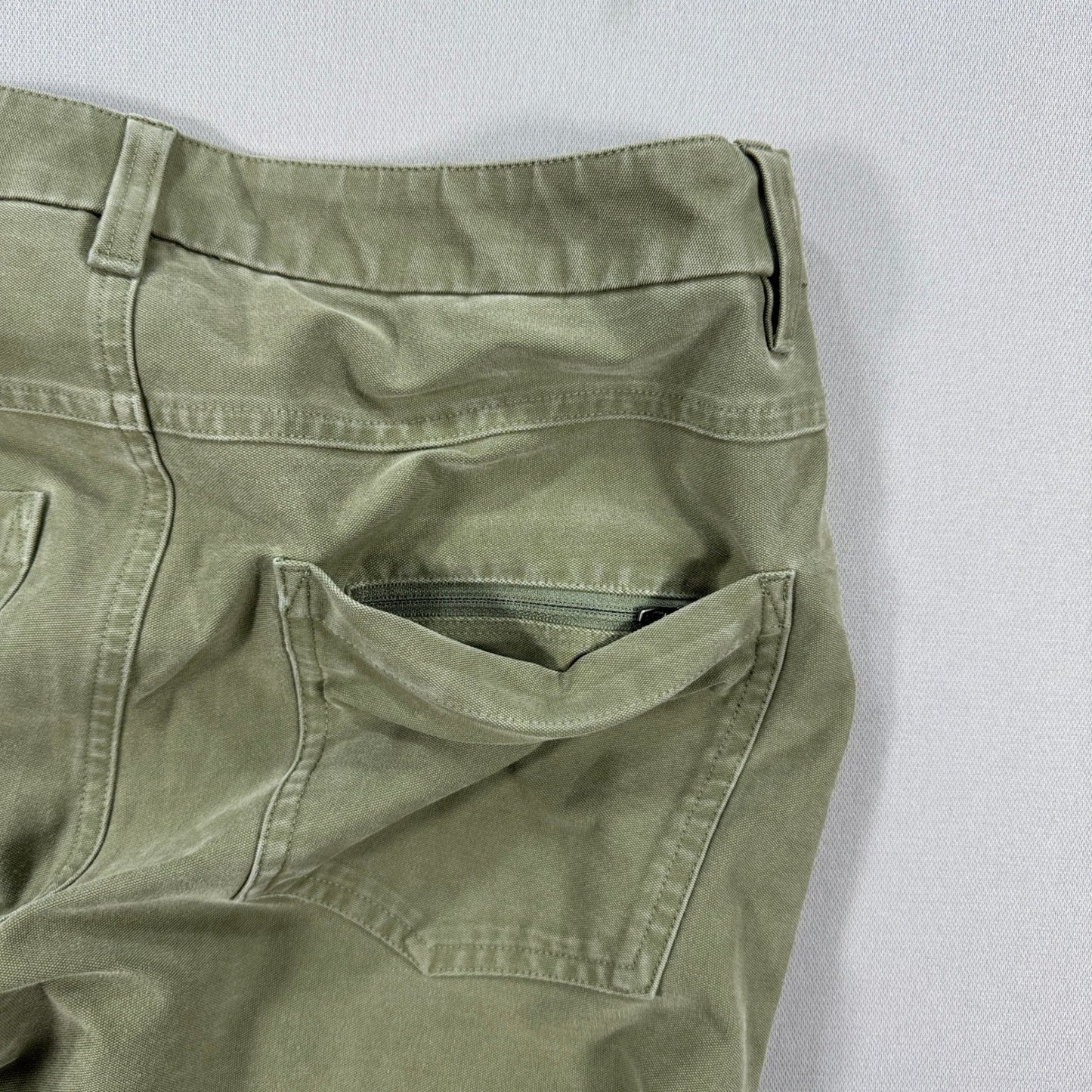 Lululemon ABC Classic Fit Khaki Pants mens Size 32 Olive Green Canvas