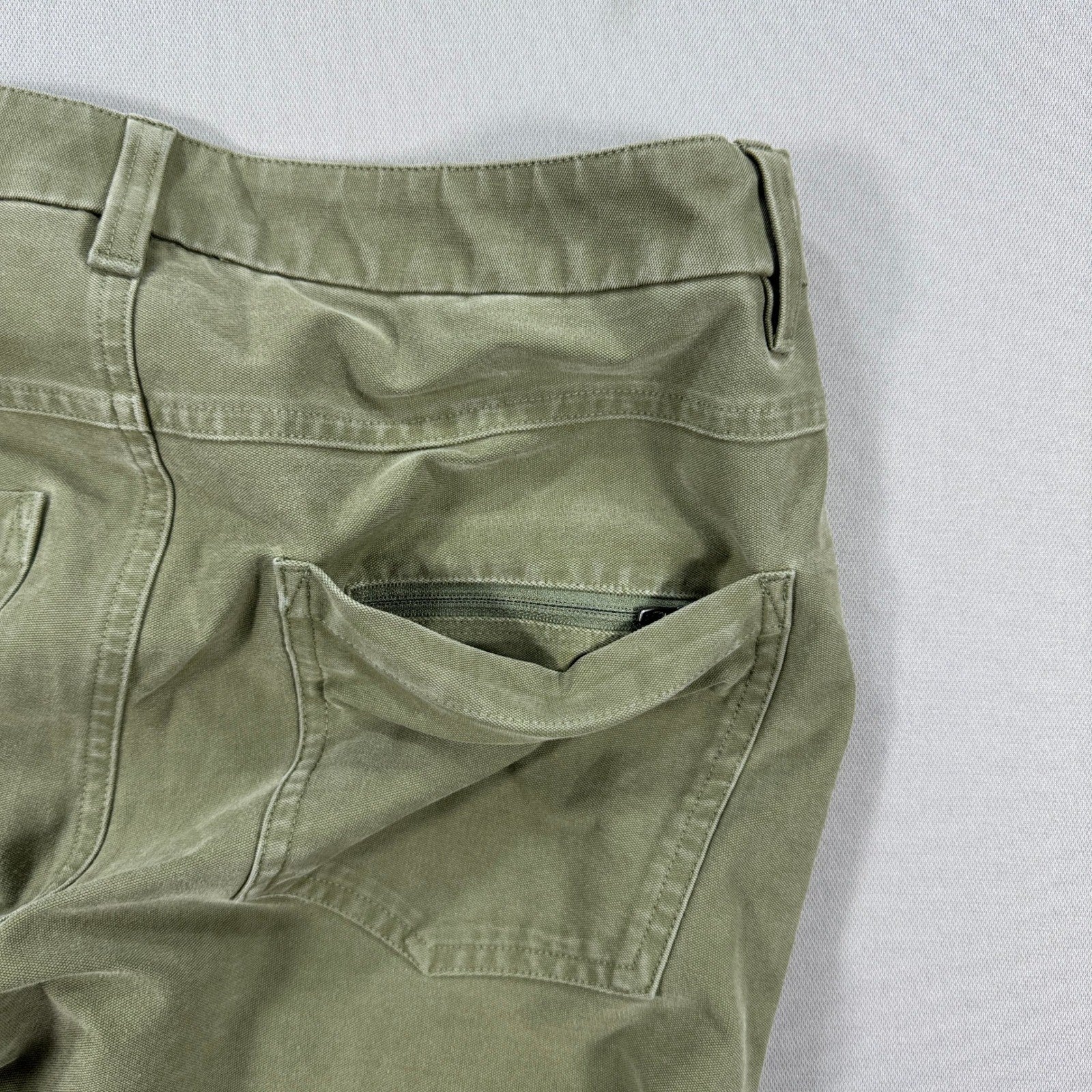 Lululemon ABC Classic Fit Khaki Pants mens Size 32 Olive Green Canvas