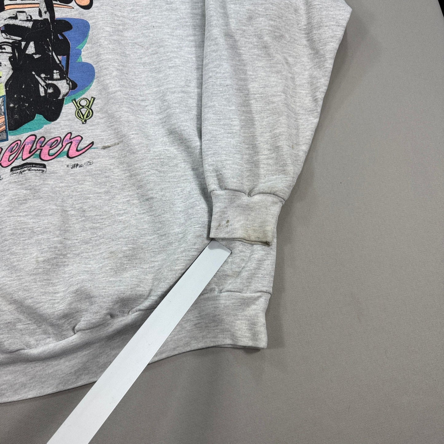 Vintage Ford Flatheads Forever Sweatshirt mens XL Gray Graphic Print Crewneck