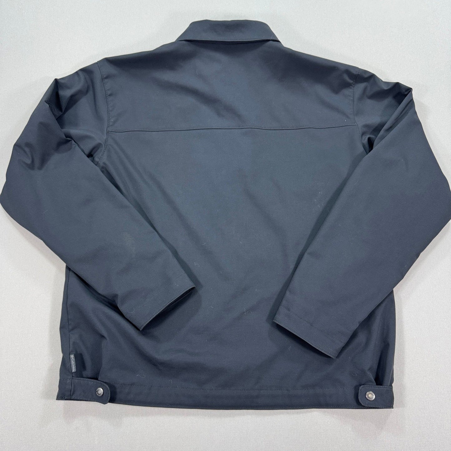 Columbia Ascender Bomber Jacket Full Zip mens Large Black Softshell Lightweight