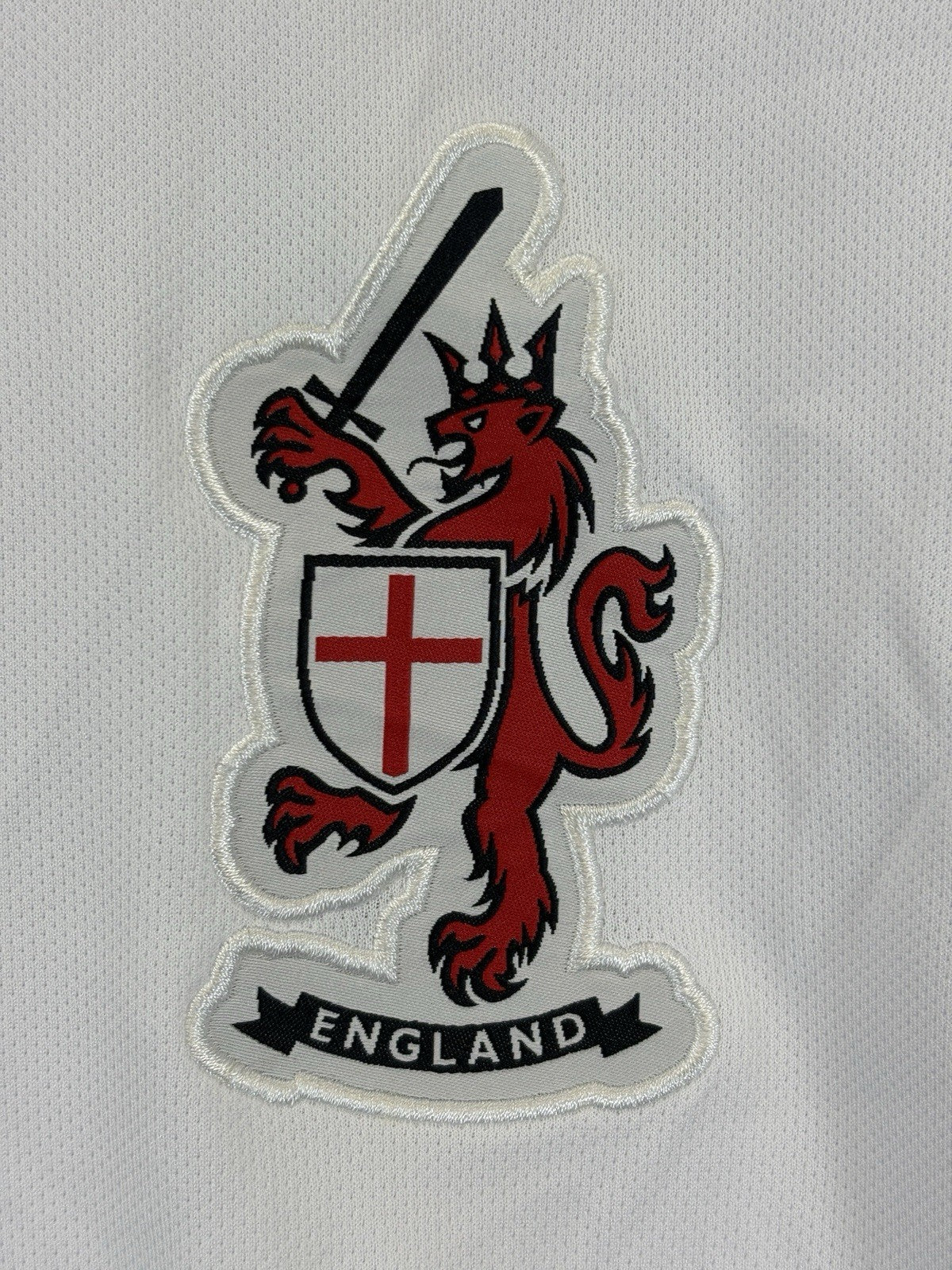 England Football Jersey 2009/10 Home Umbro White Embroidered Mens M