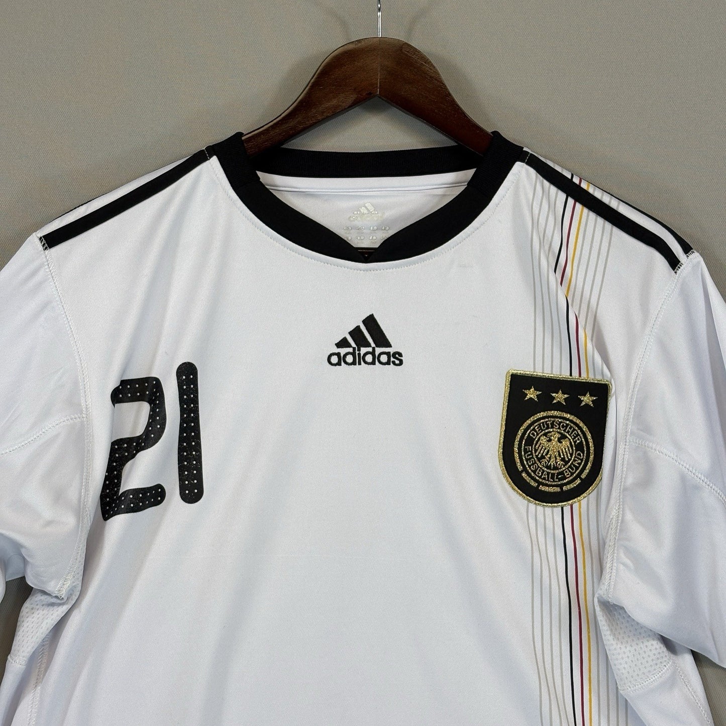 Adidas Germany 2010 Home Football Soccer White Jersey mens Large