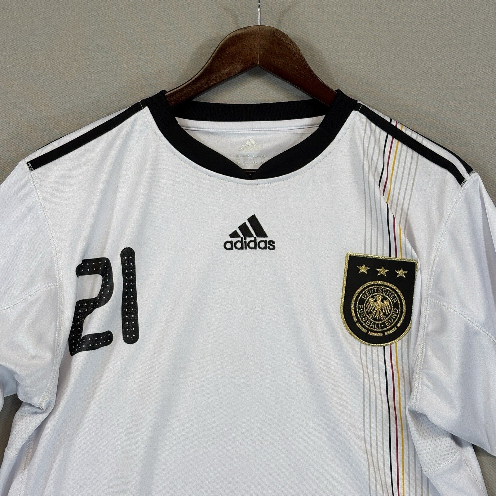 Adidas Germany 2010 Home Football Soccer White Jersey mens Large