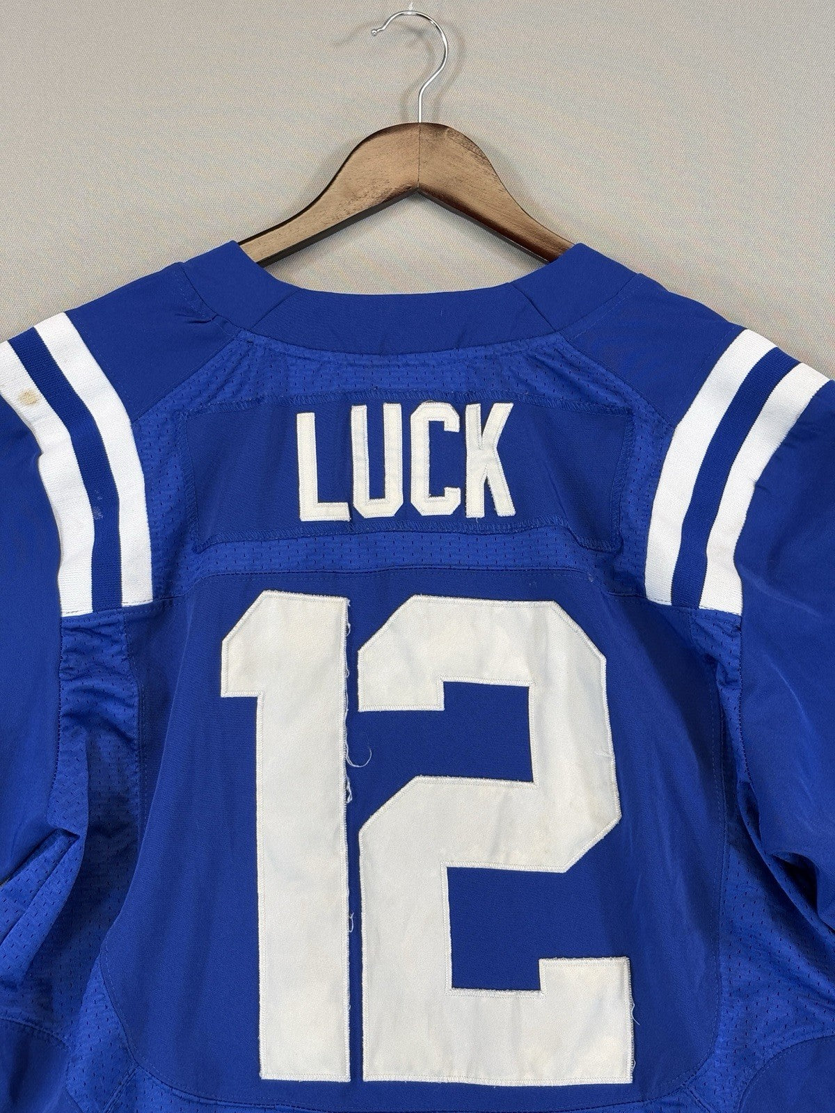 Nike On Field NFL Football Andrew Luck Indianapolis Colts Blue Jersey mens 44