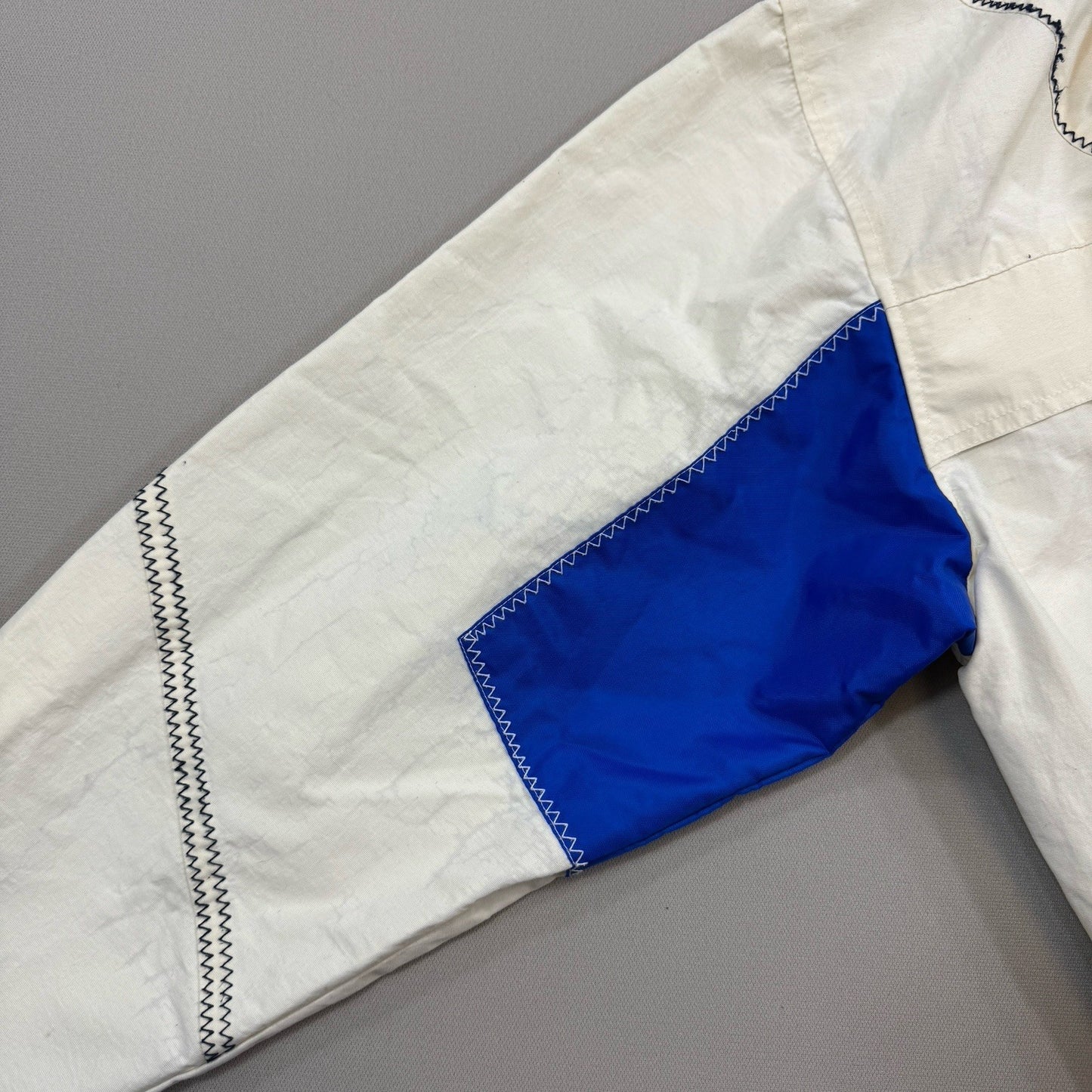 Vintage 90s Tommy Hilfiger Sailing Gear Jacket mens XL White Full Zip Hoodie