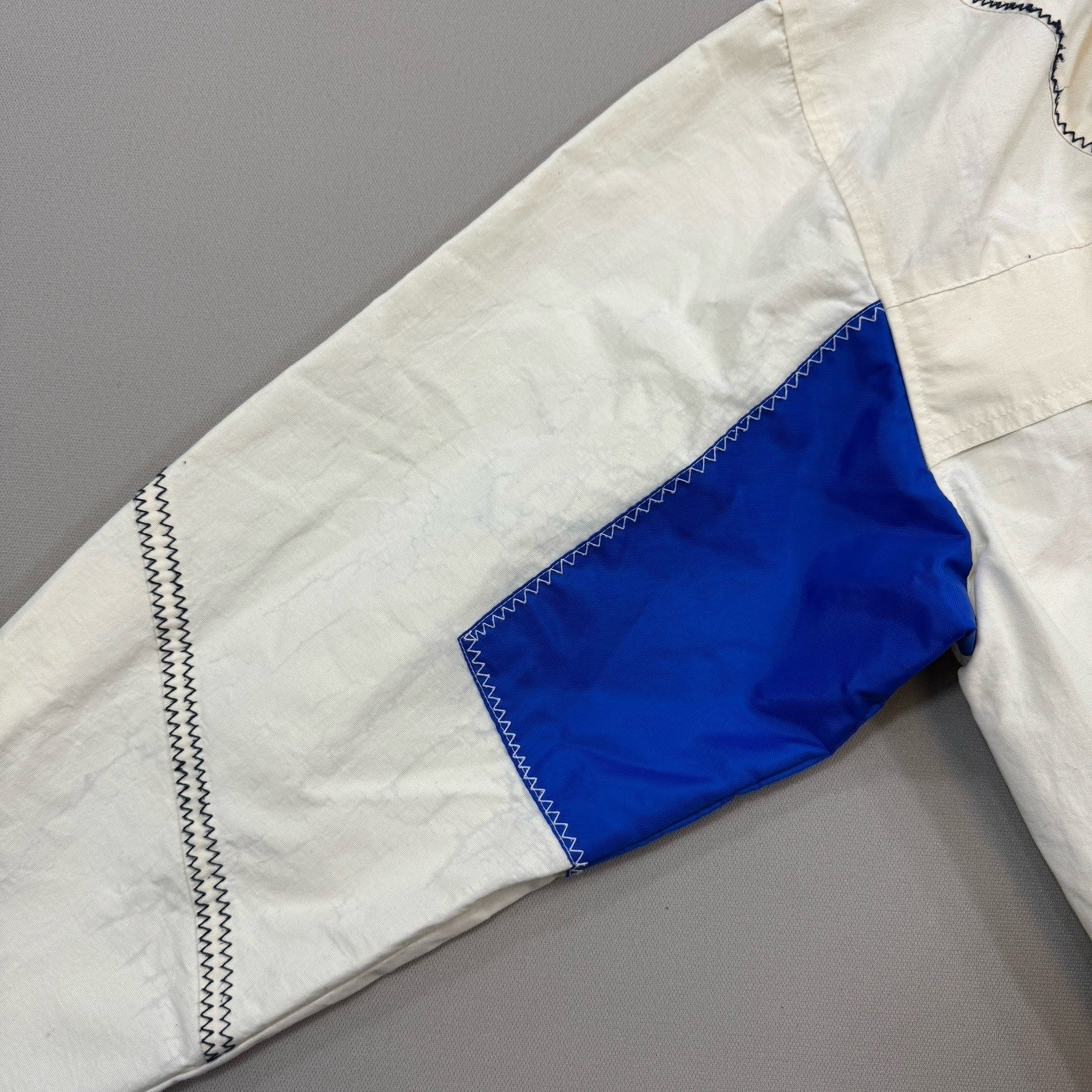 Vintage 90s Tommy Hilfiger Sailing Gear Jacket mens XL White Full Zip Hoodie