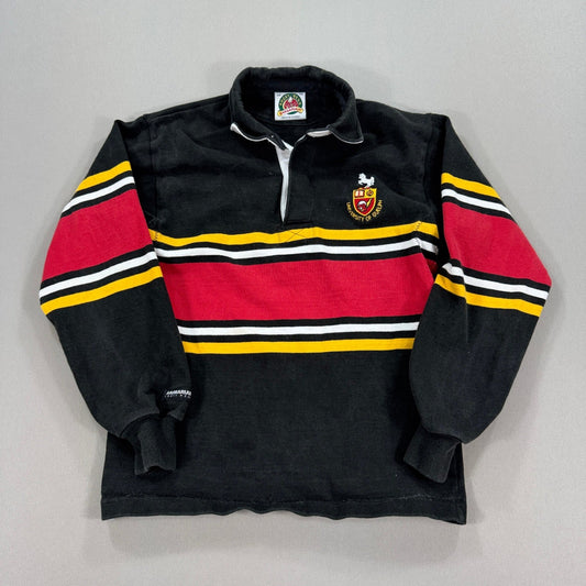 Vintage Barbarian Rugby Wear Polo Shirt University of Guelph Mens XS Long Sleeve