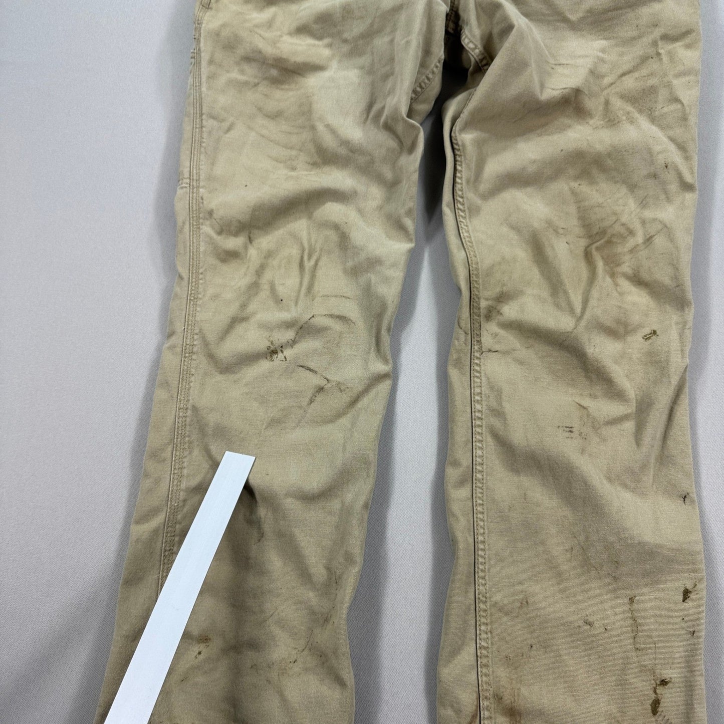 Carhartt Carpenter Work Pants Relaxed Fit Rugged Flex Khaki mens 36x34 Beige