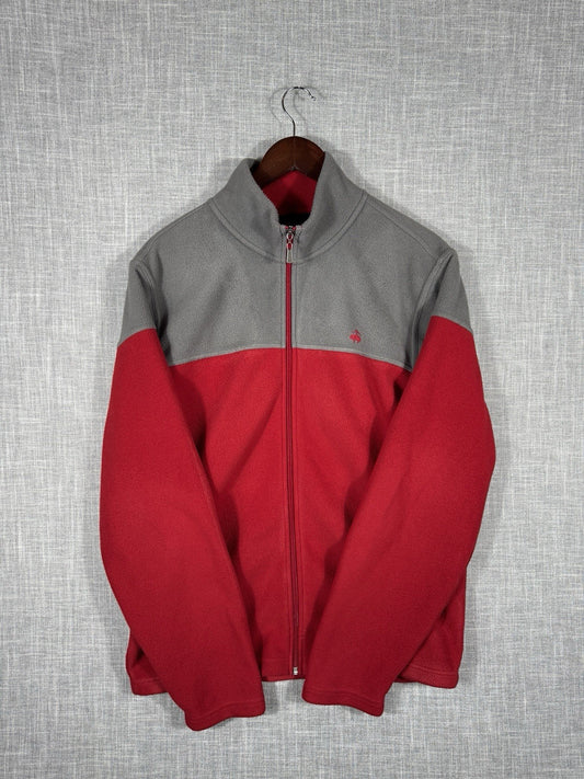 Brooks Brothers Red Two Tone Fleece Men’s Large Long Sleeve Pullover Sweater