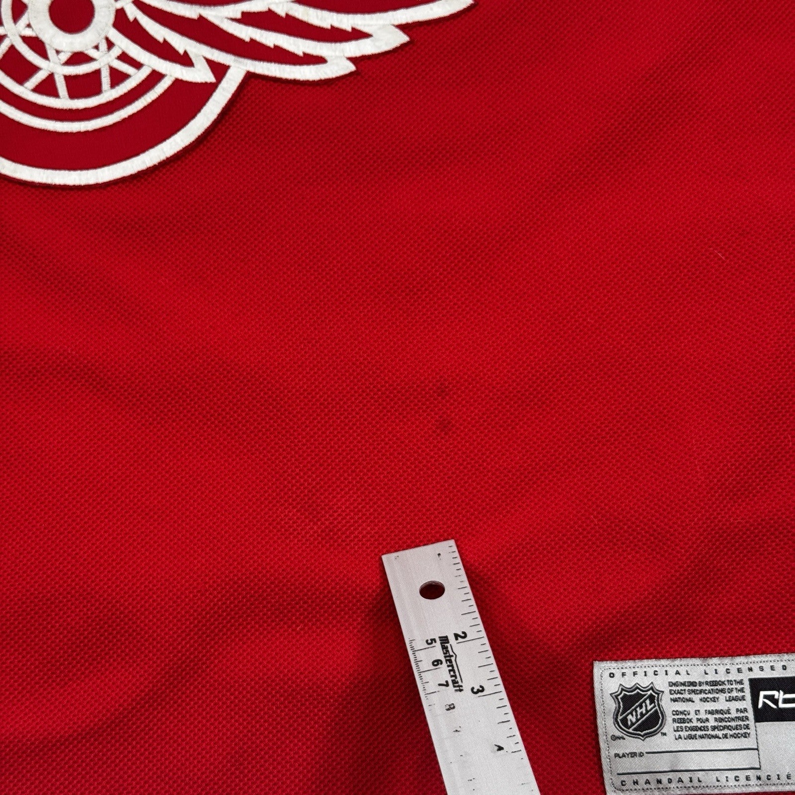 HENRIK ZETTERBERG DETROIT RED WINGS REEBOK RED JERSEY “A” SIZE Large,CCM