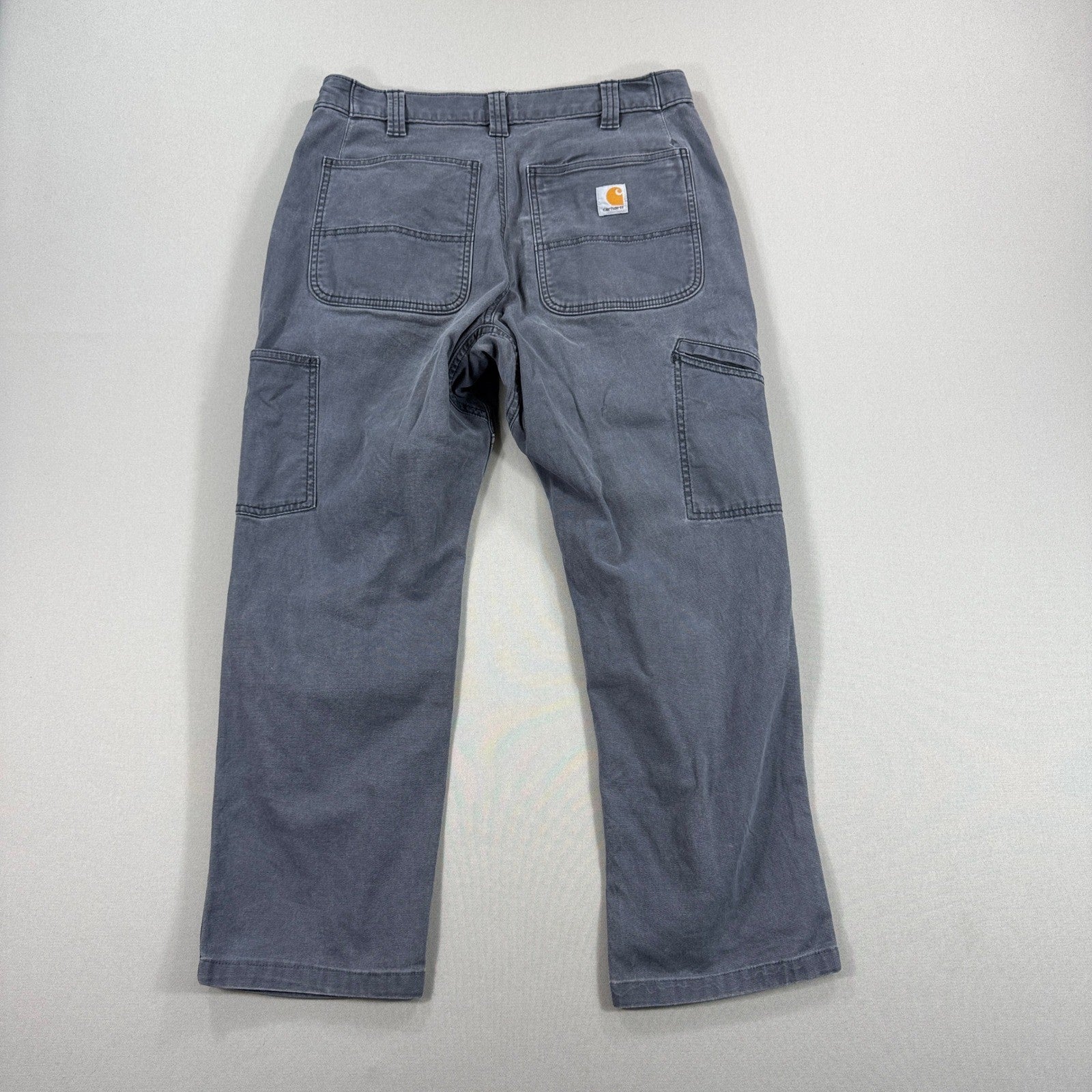 Carhartt Carpenter Pants Double Knee Men's Gray Rugged FlexRelaxed Fit
