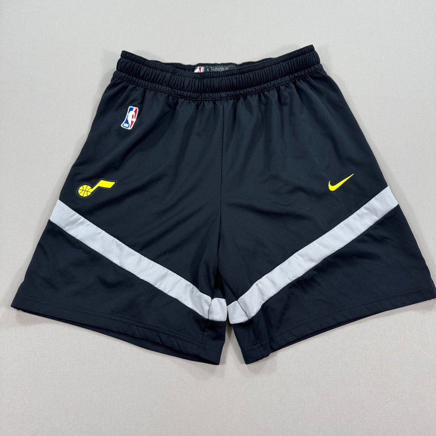 Nike NBA Utah Jazz Authentic Shorts mens Large Black Basketball Team Drawstring