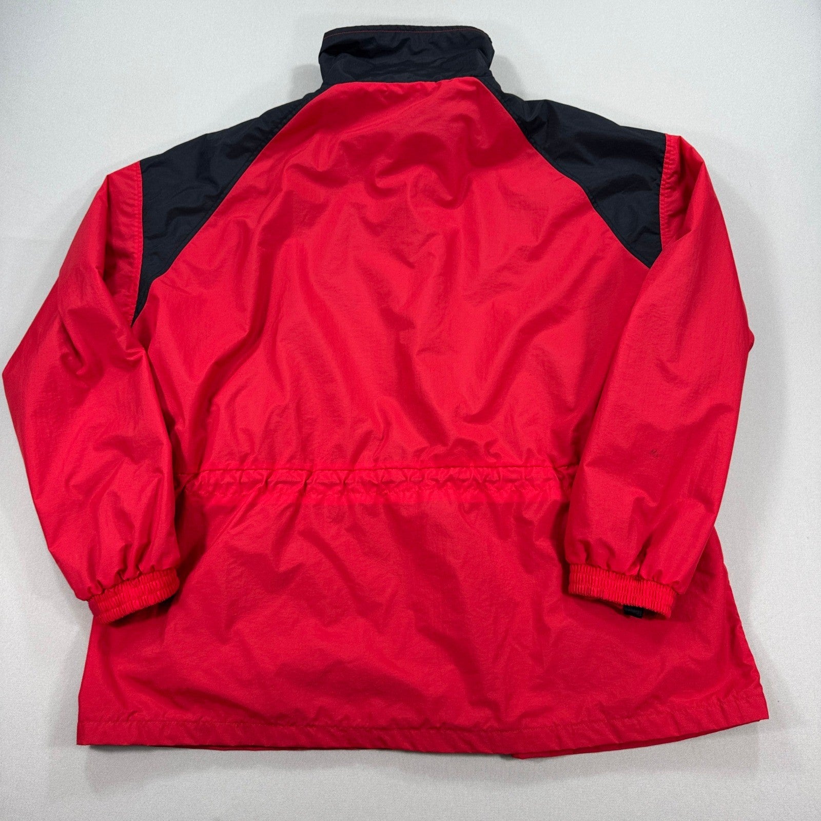 VTG Nike Canada Olympic Team Windbreaker Jacket Mens 2XL Red Black Full Zip Snap